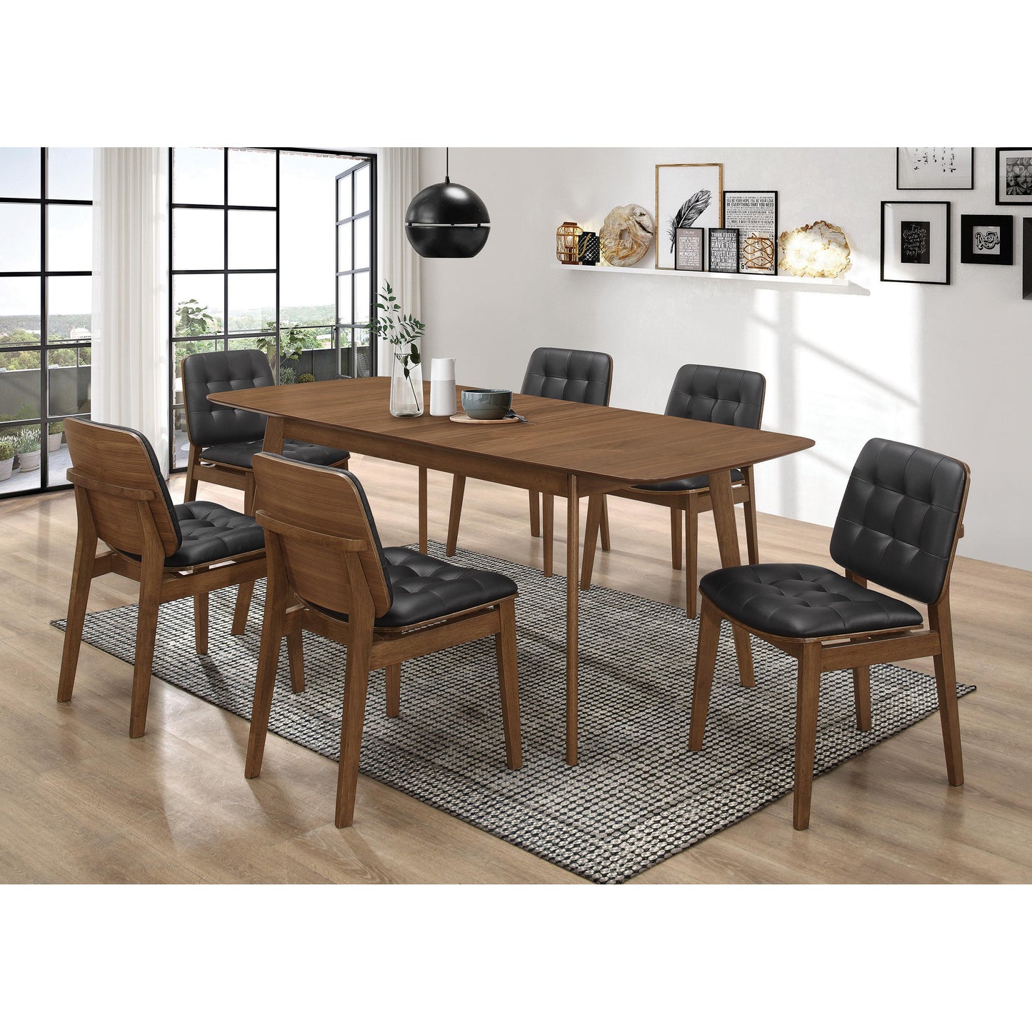 Coaster Furniture Redbridge 106596 Upholstered Dining Side Chair - Walnut IMAGE 3