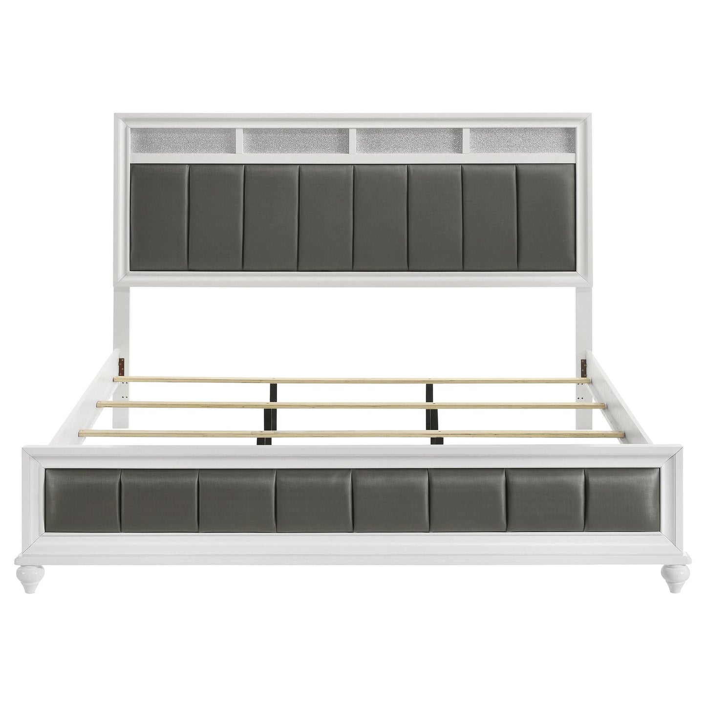 Coaster Furniture Barzini 205891KE Wood Eastern King Panel Bed - White IMAGE 3