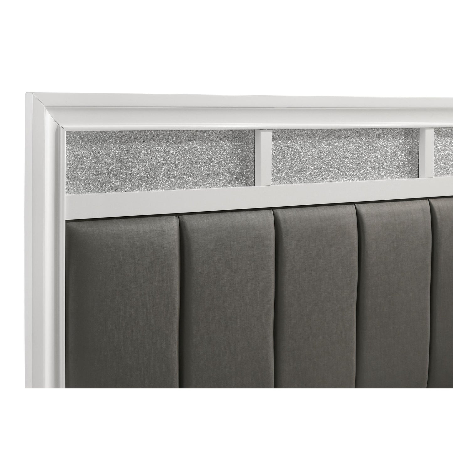 Coaster Furniture Barzini 205891KE Wood Eastern King Panel Bed - White IMAGE 8
