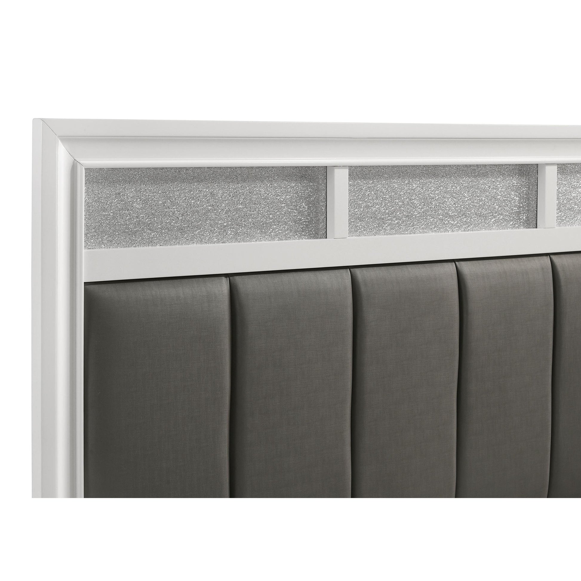 Coaster Furniture Barzini 205891KE Wood Eastern King Panel Bed - White IMAGE 8
