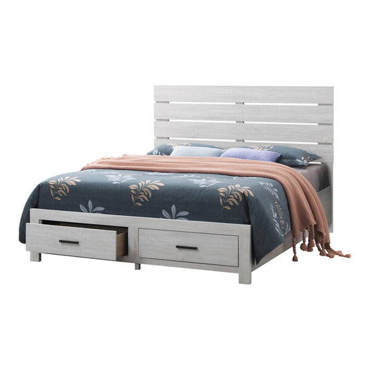 Coaster Furniture Brantford 207050KE Wood Eastern King Storage Panel Bed - Coastal White IMAGE 1