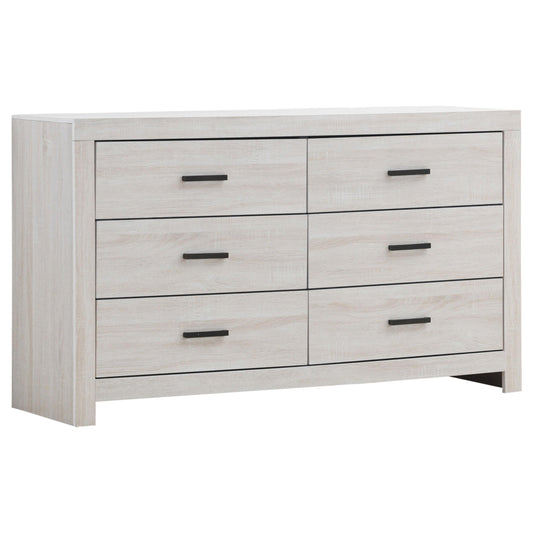 Coaster Furniture Brantford 207053 6-Drawer Dresser - Coastal White IMAGE 1