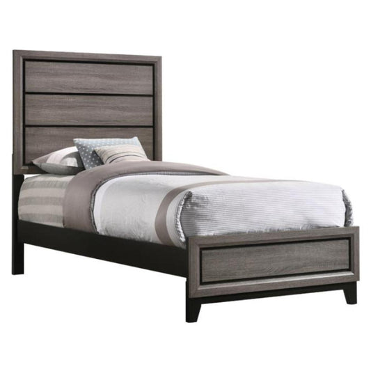 Coaster Furniture Watson 212421T Wood Twin Panel Bed - Grey Oak IMAGE 1