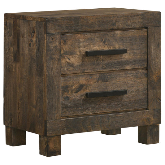 Coaster Furniture Woodmont 222632 2-Drawer Nightstand - Rustic Golden Brown IMAGE 1