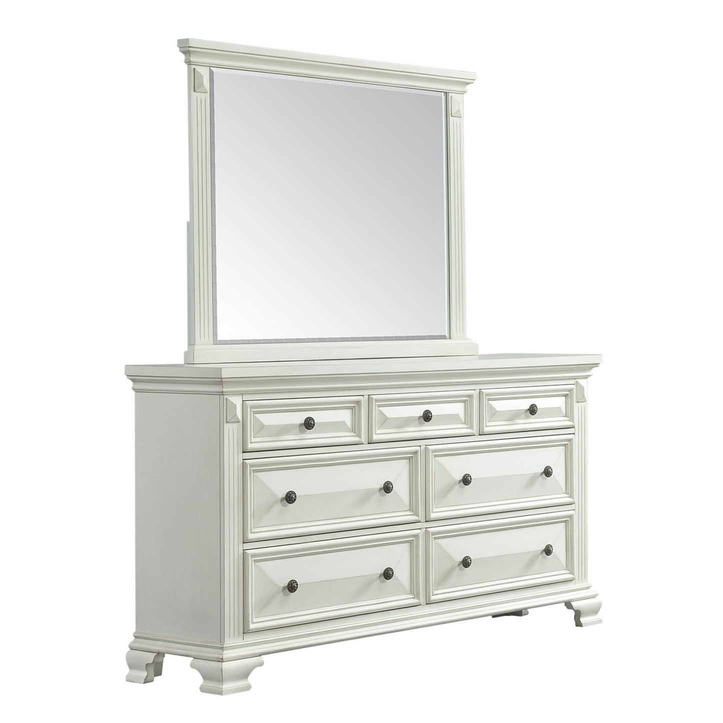 Elements International Calloway CY700DRMR 7-Drawer Dresser w/ Mirror IMAGE 1