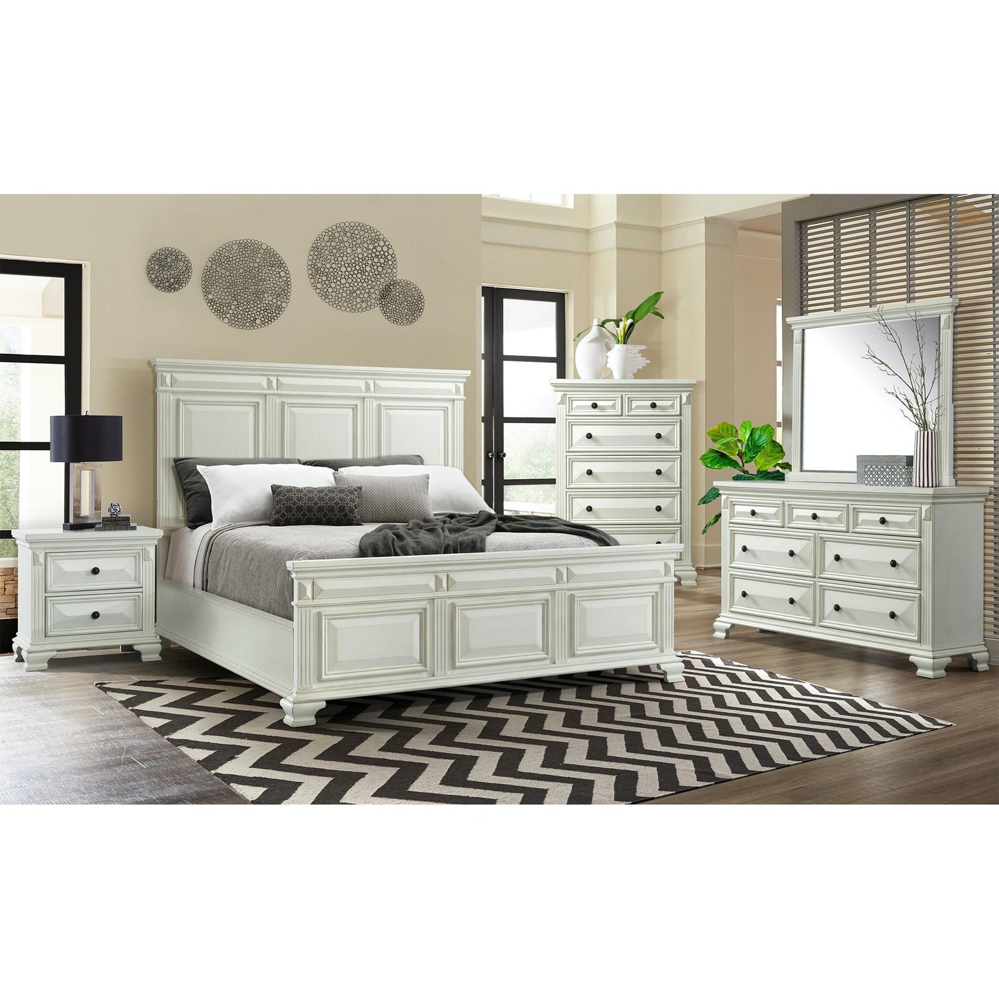 Elements International Calloway CY700DRMR 7-Drawer Dresser w/ Mirror IMAGE 2