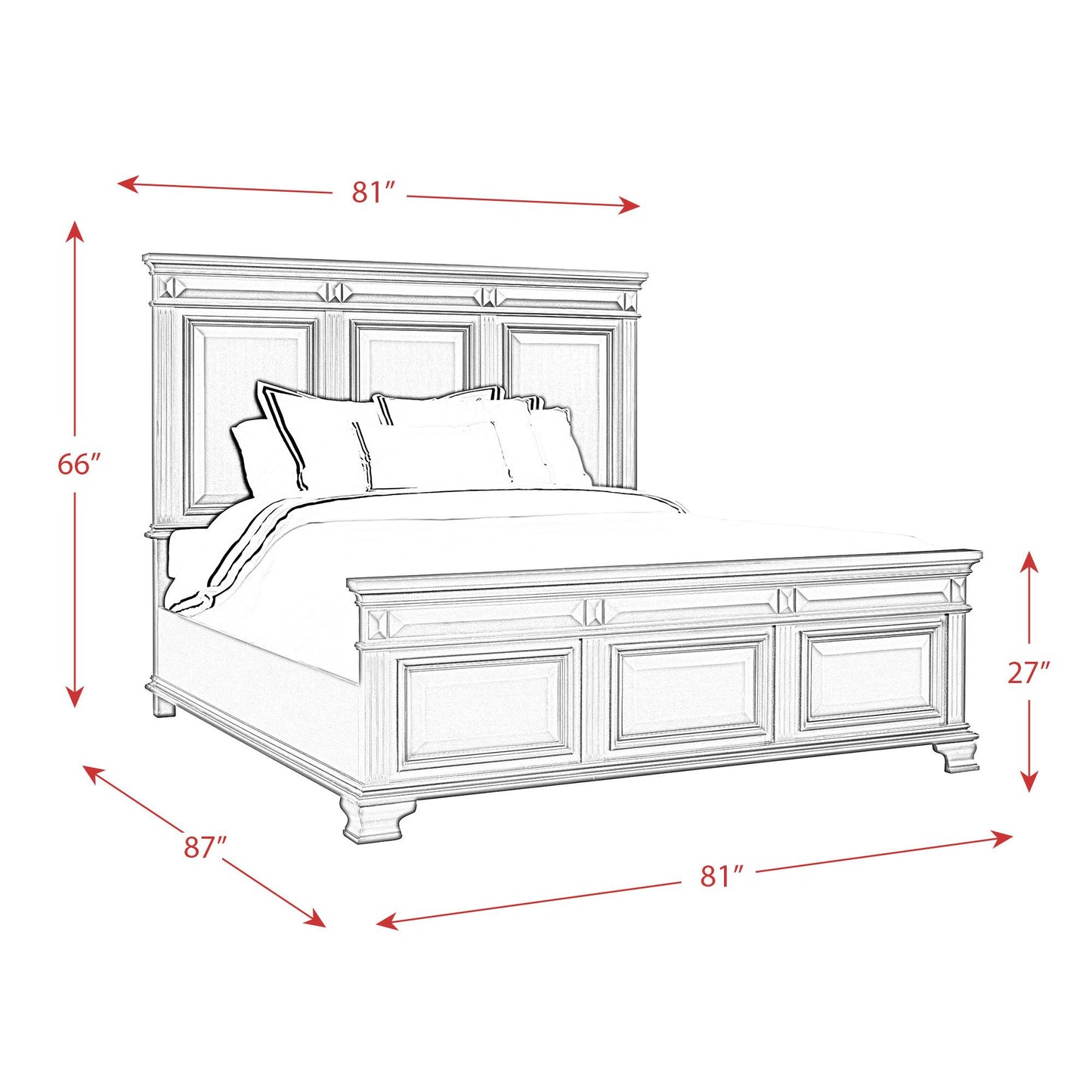 Elements International Calloway CY700KB King Panel Bed IMAGE 8