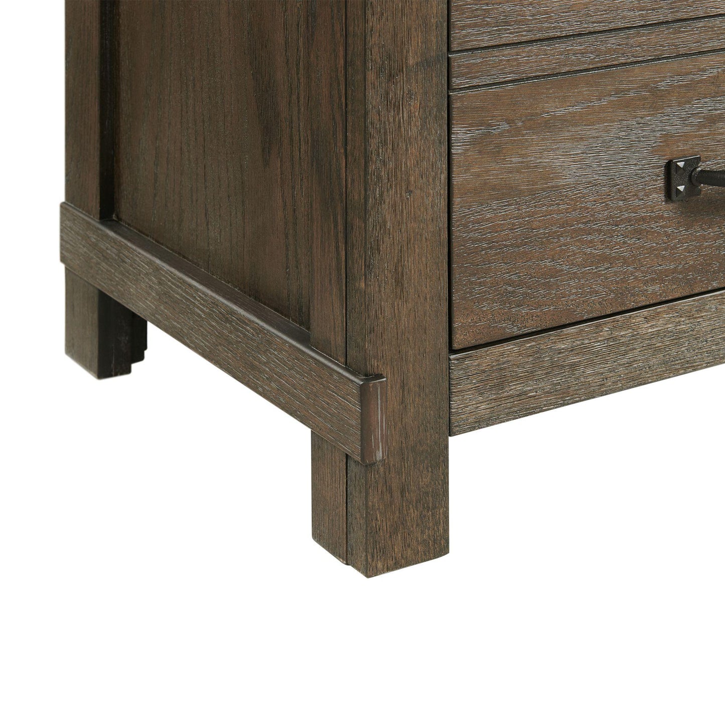 Elements International Scott SC300NS Nightstand with USB Ports - Walnut IMAGE 7