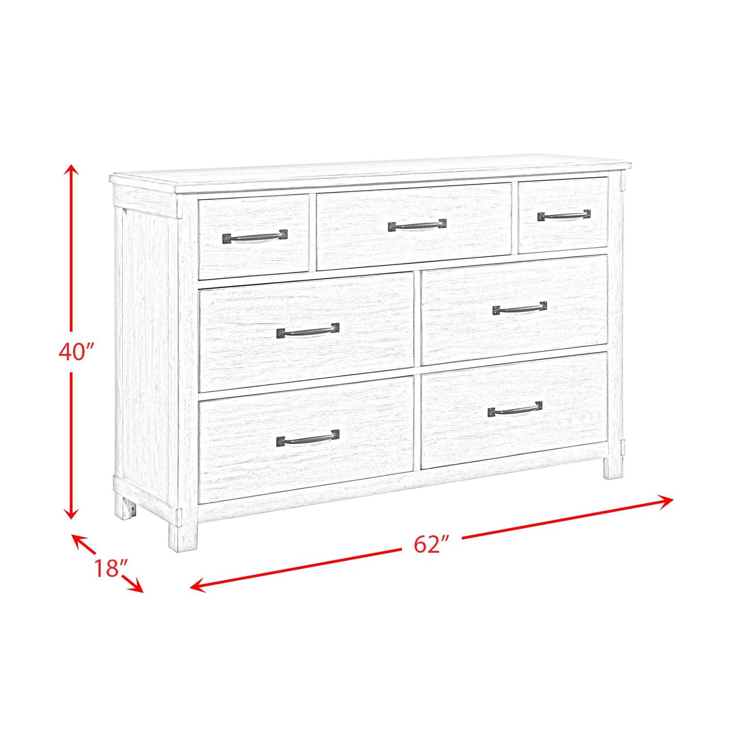 Elements International Scott SC300DR Dresser - Walnut IMAGE 10