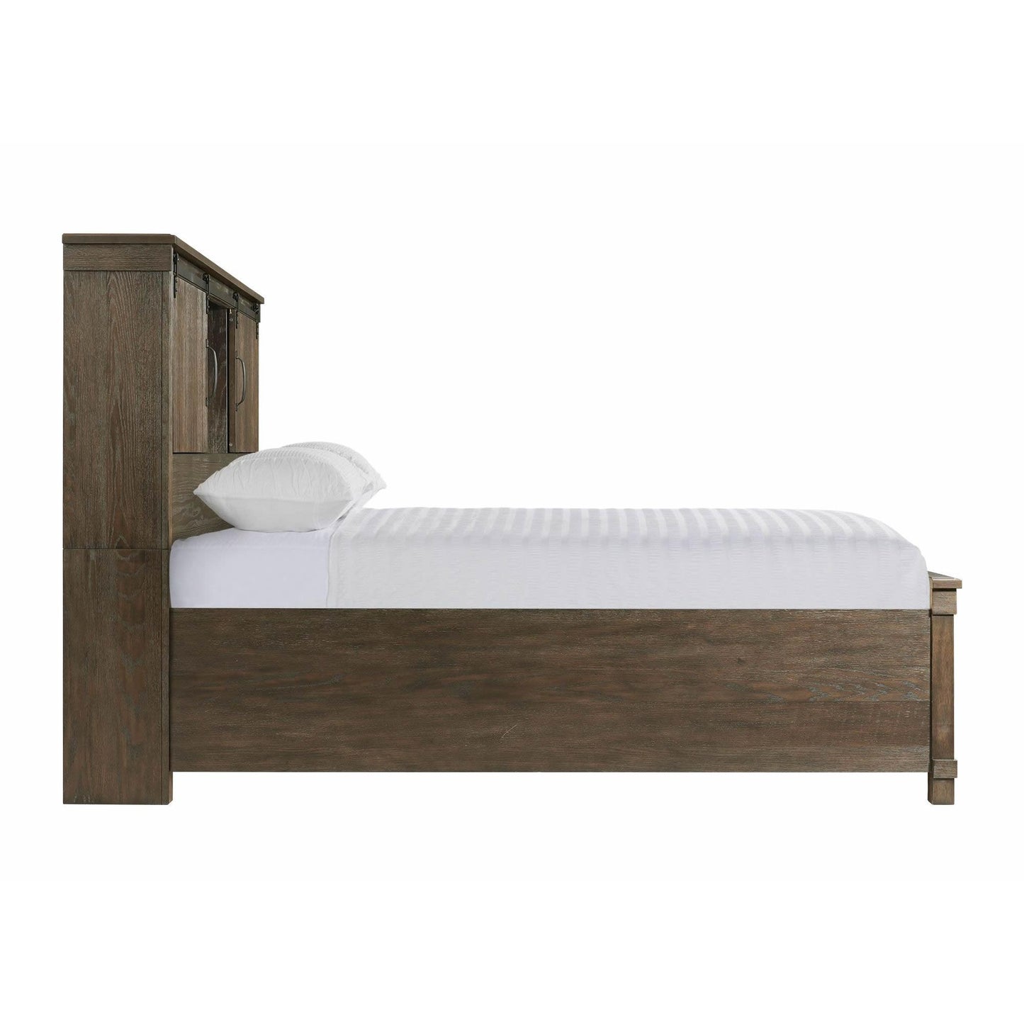 Elements International Scott SC370KB King Platform Storage Bed - Walnut IMAGE 3