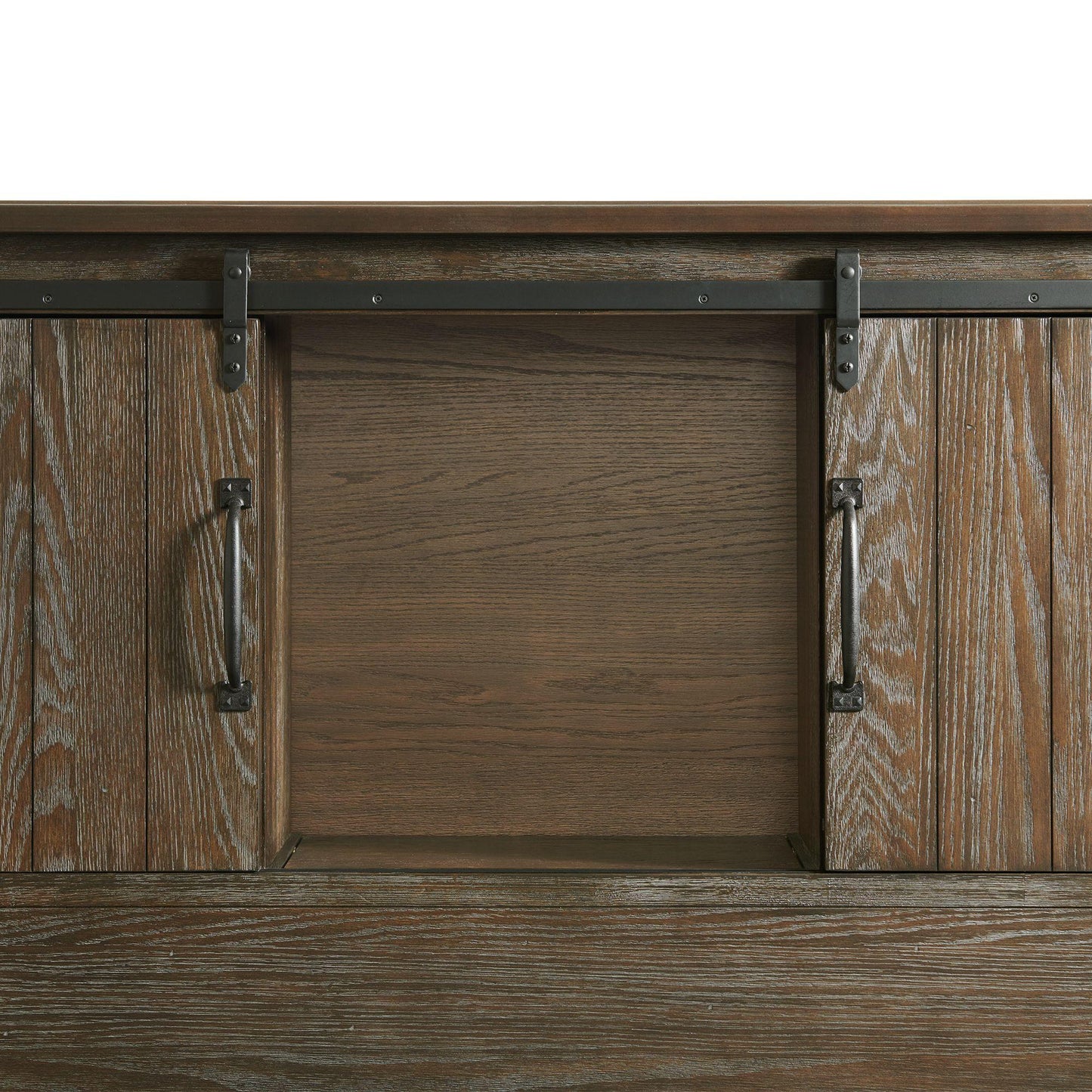 Elements International Scott SC370KB King Platform Storage Bed - Walnut IMAGE 8