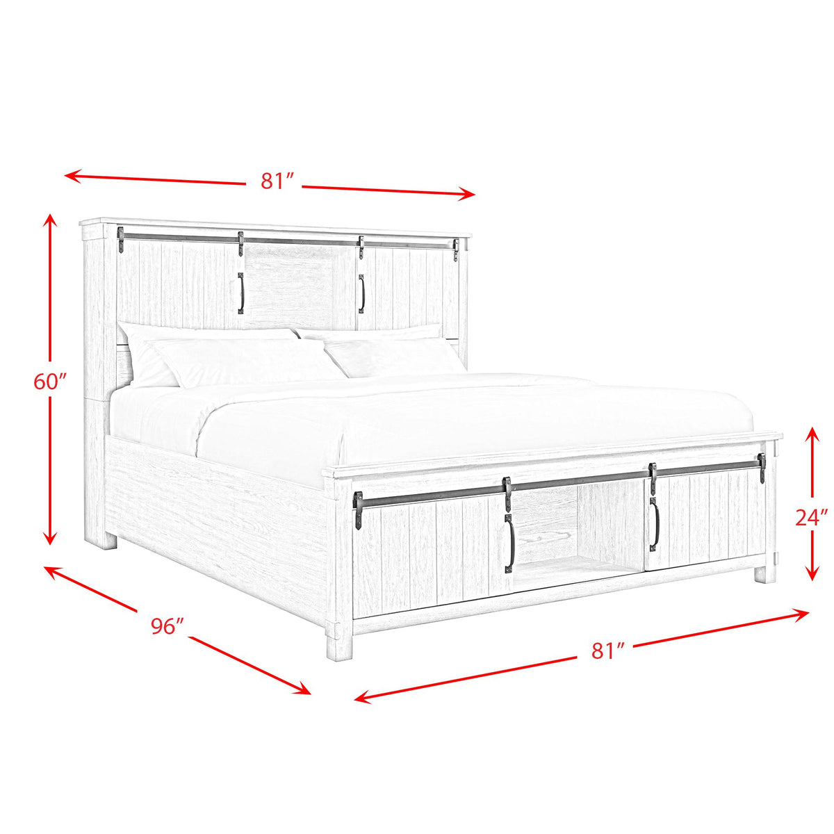 Elements International Scott SC670KB King Platform Storage Bed IMAGE 13