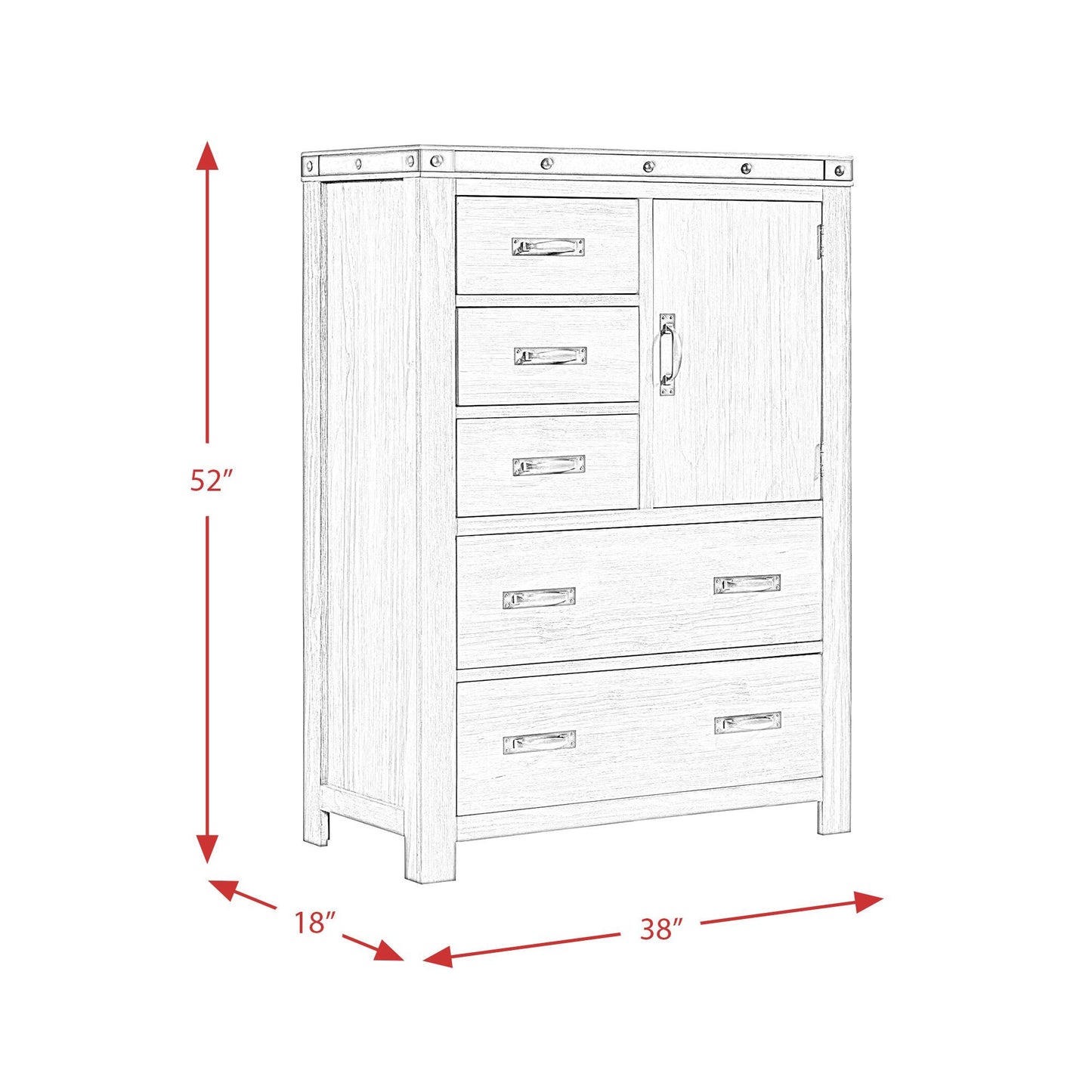 Elements International Wade WE600DC Gentleman's Chest IMAGE 12