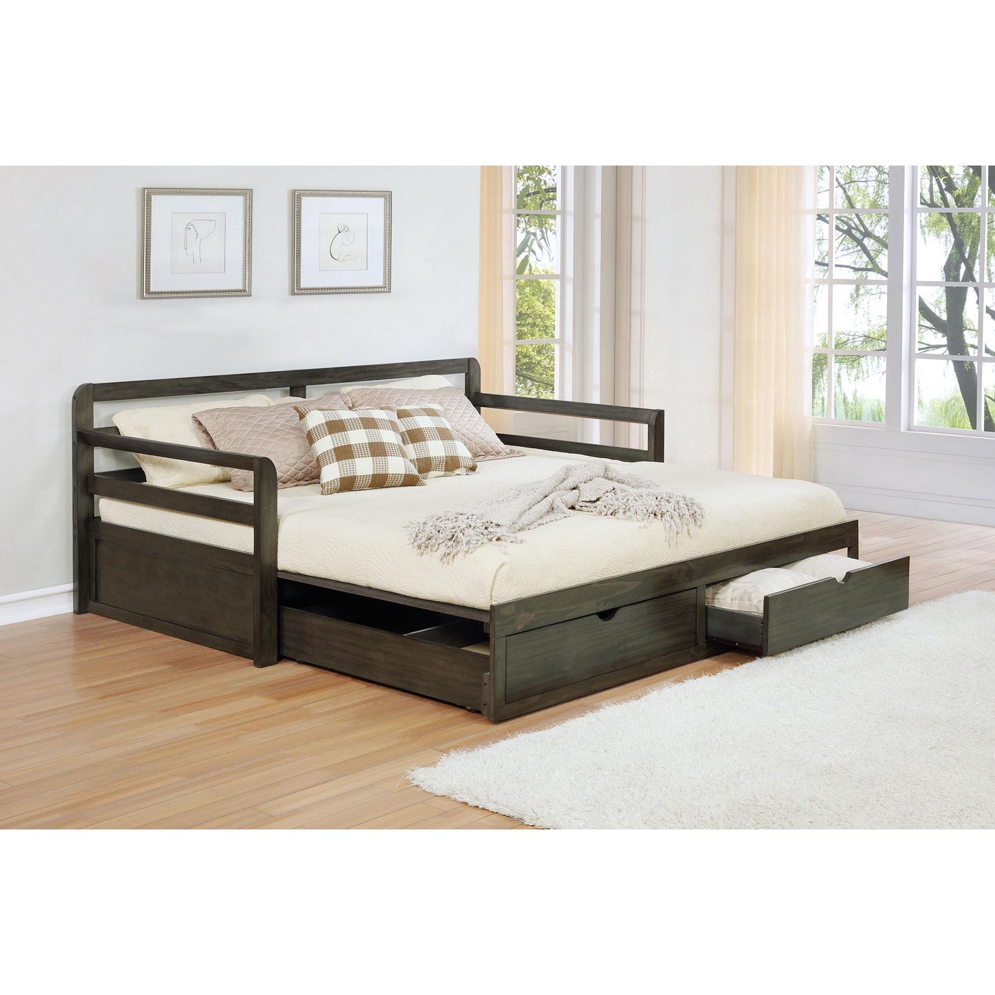 Coaster Furniture Sorrento 305706 2-Drawer Twin XL Daybed with Extension Trundle - Grey IMAGE 18