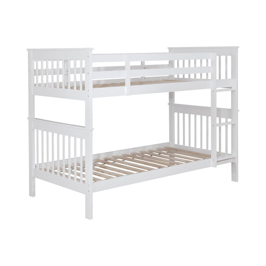 Coaster Furniture Chapman 460244N Wood Twin Over Twin Bunk Bed - White IMAGE 1