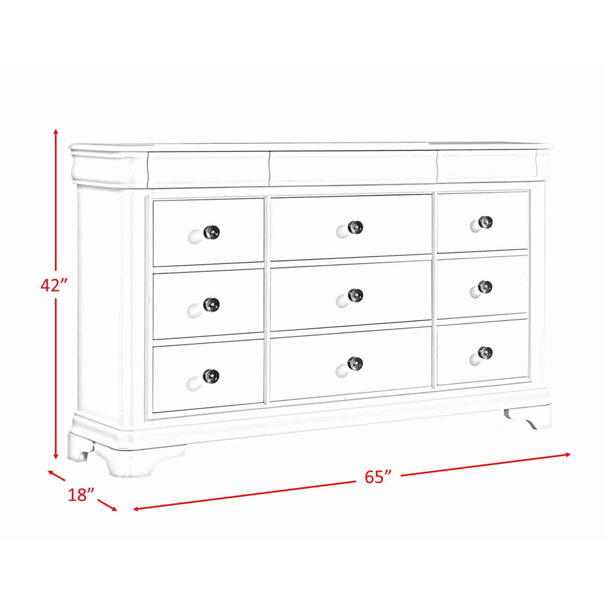 Elements International Cameron CM750DR Dresser - Cherry IMAGE 6