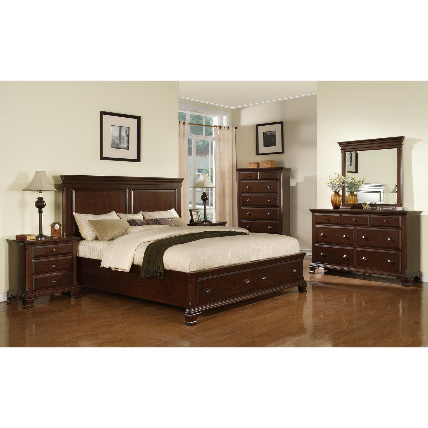 Elements International Canton Cherry CN600MR Dresser Mirror IMAGE 3