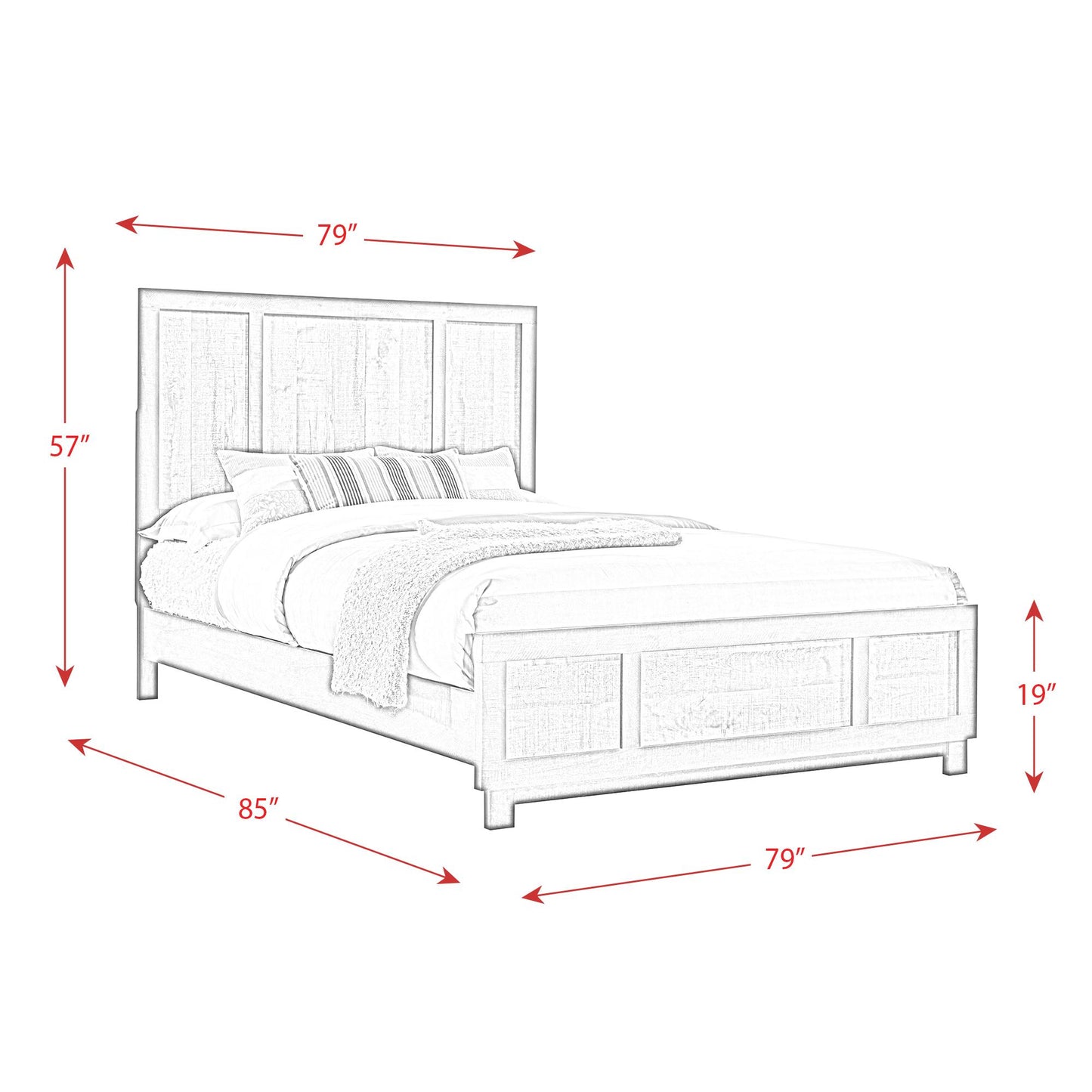 Elements International Harlington HG100KB King Panel Bed IMAGE 13