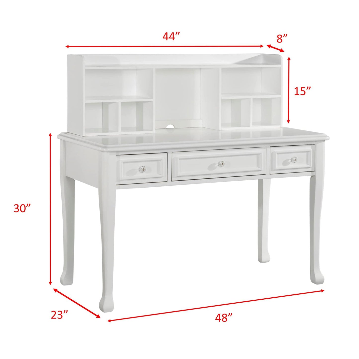 Elements International Jesse JS700DKHT Desk w/ Hutch IMAGE 2