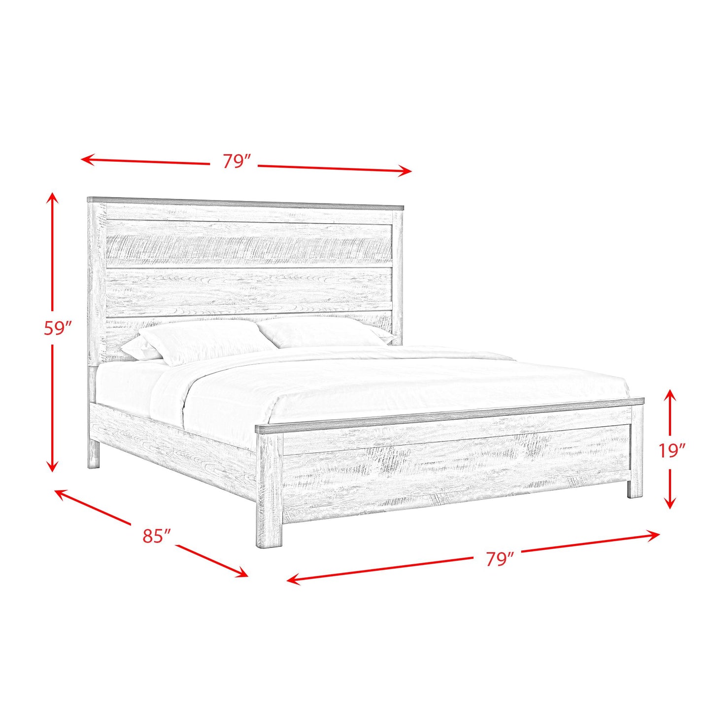 Elements International Millers Cove MC300KB King Panel Bed IMAGE 9