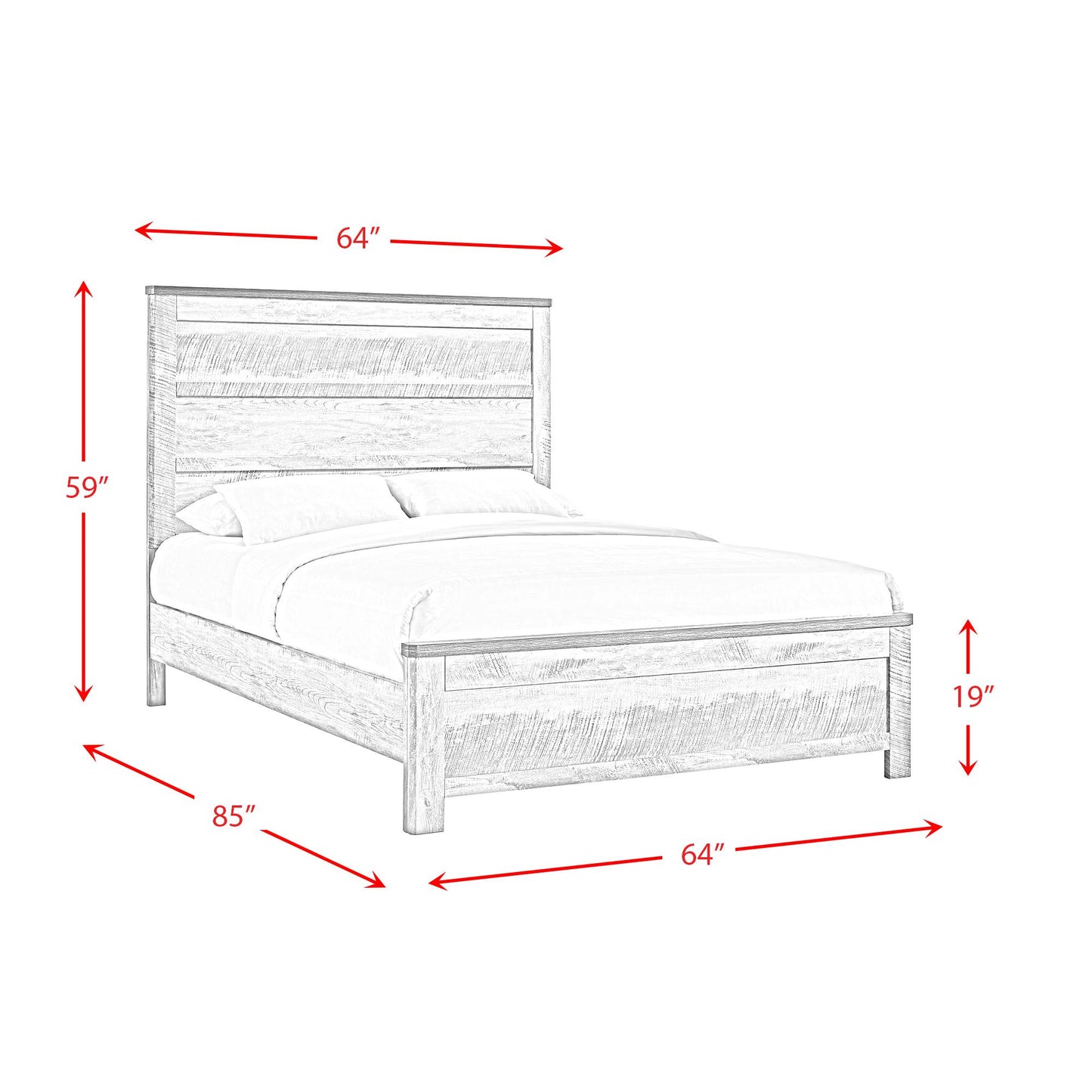 Elements International Millers Cove MC300QB Queen Panel Bed IMAGE 9