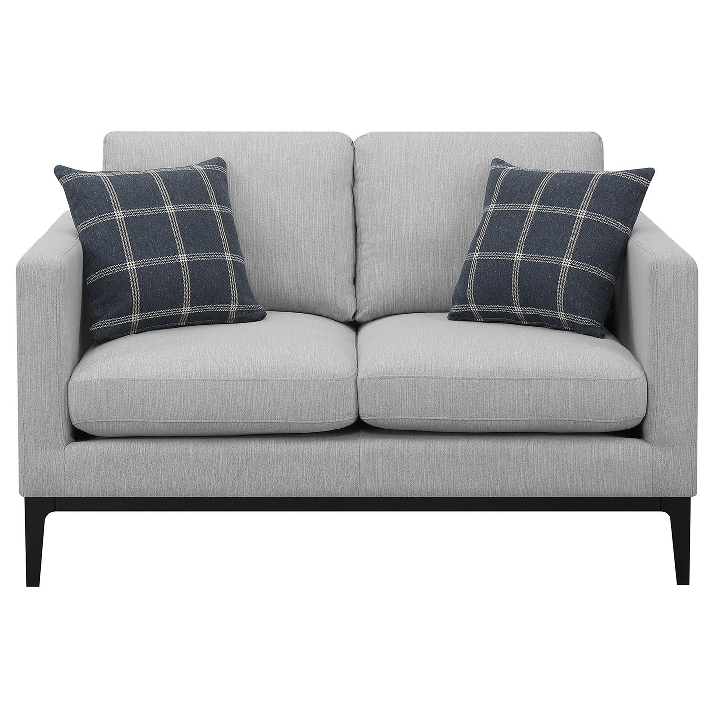 Coaster Furniture Apperson 508682 Upholstered Track Arm Loveseat - Light Grey IMAGE 2