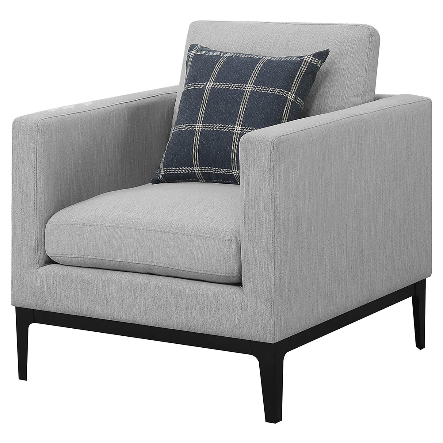 Coaster Furniture Apperson 508683 Upholstered Track Arm Accent Chair - Light Grey IMAGE 4