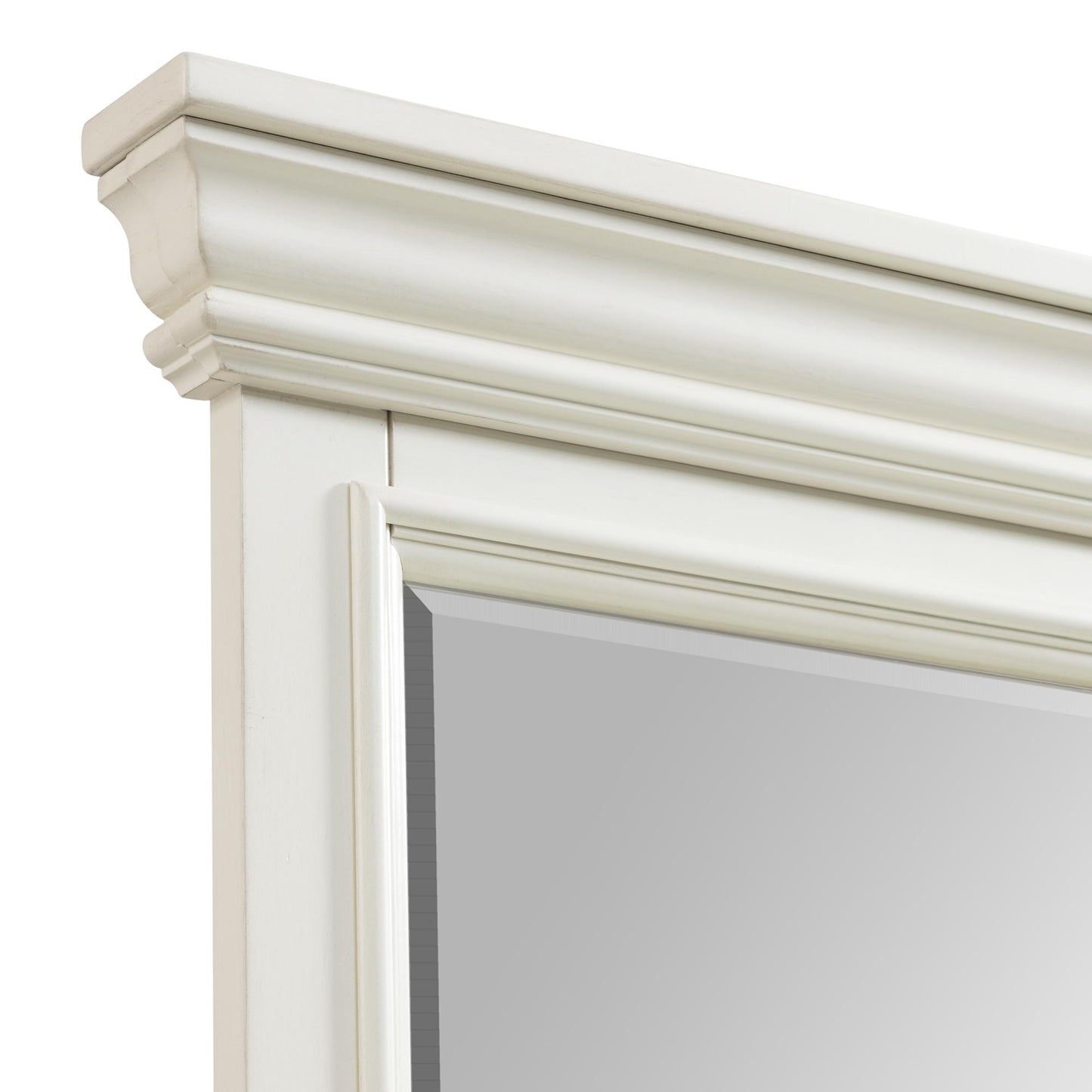 Elements International Slater SR600DRMR Dresser with Mirror - White IMAGE 3