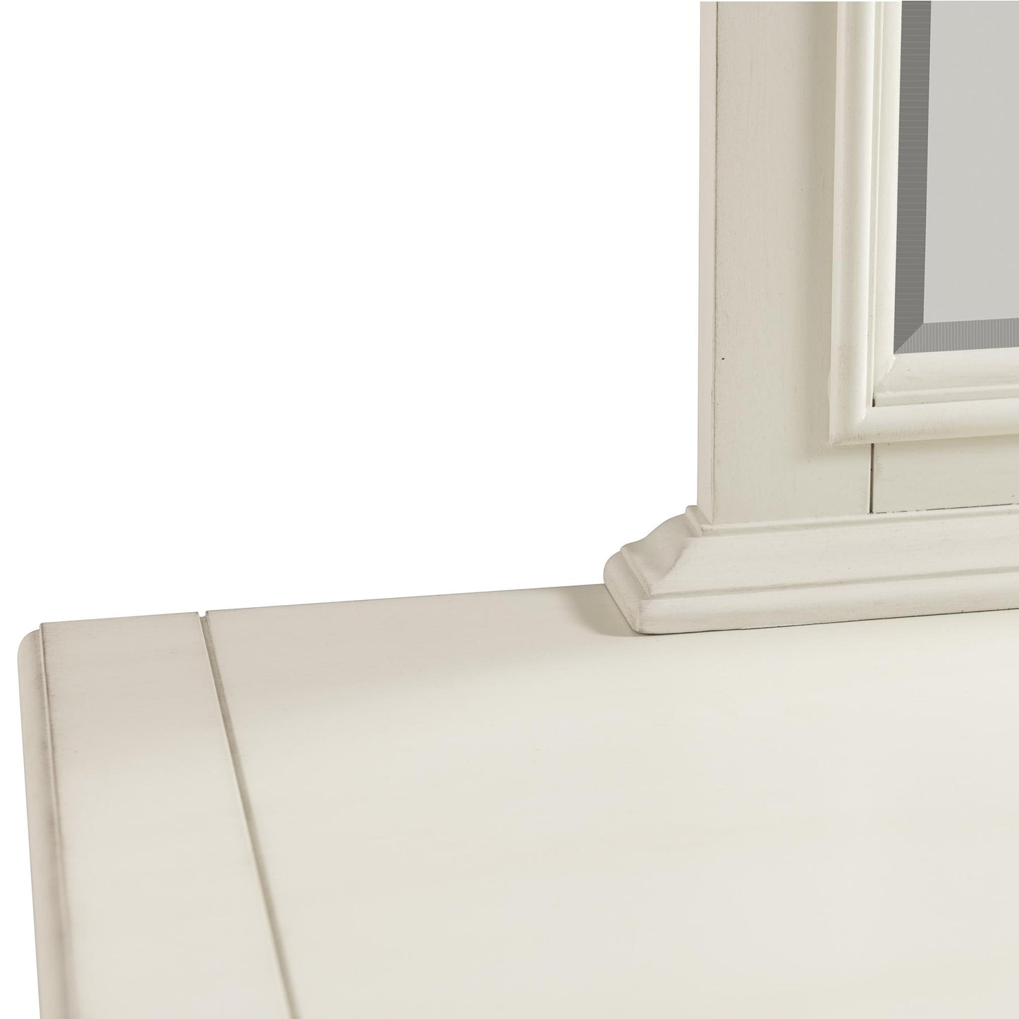 Elements International Slater SR600DRMR Dresser with Mirror - White IMAGE 4