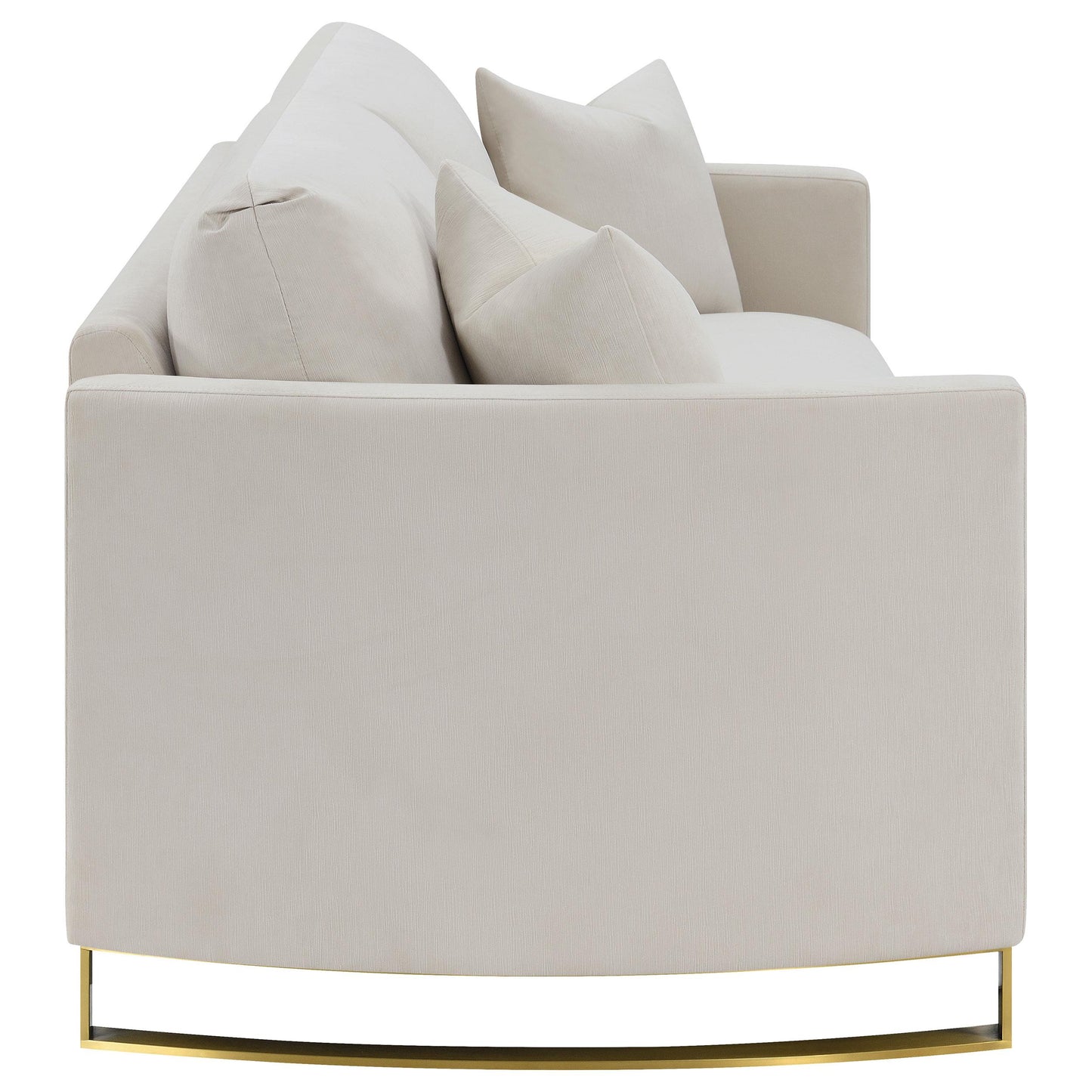 Coaster Furniture Corliss 508821 Upholstered Curved Track Arm Sofa - Beige IMAGE 7
