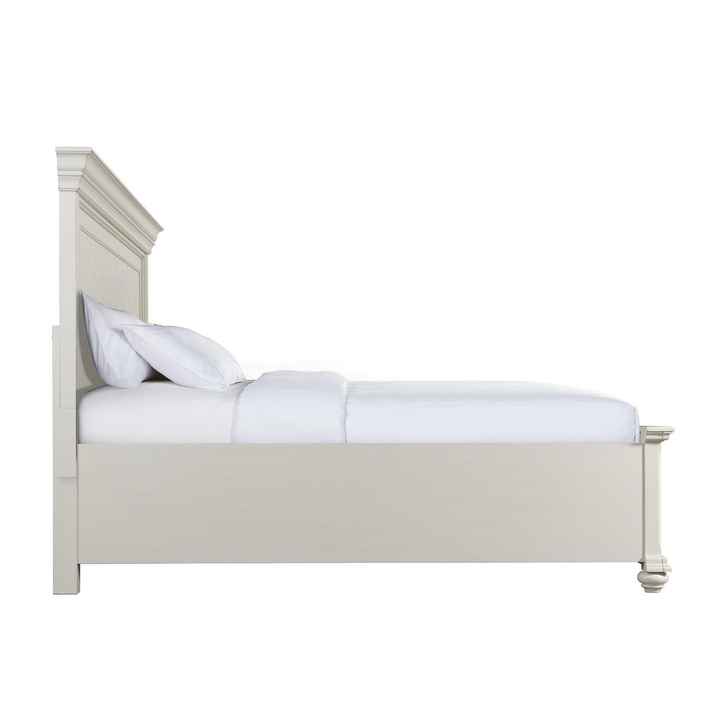 Elements International Slater SR650KB King Platform Storage Bed - White IMAGE 3