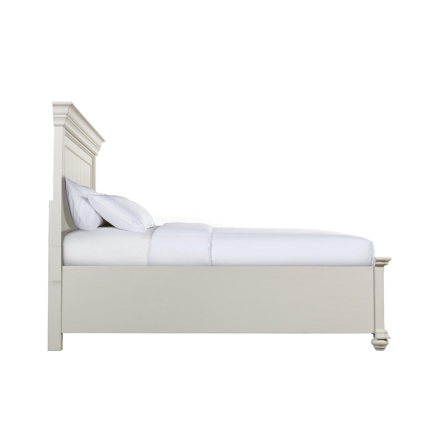 Elements International Slater SR650QB Queen Platform Storage Bed - White IMAGE 3