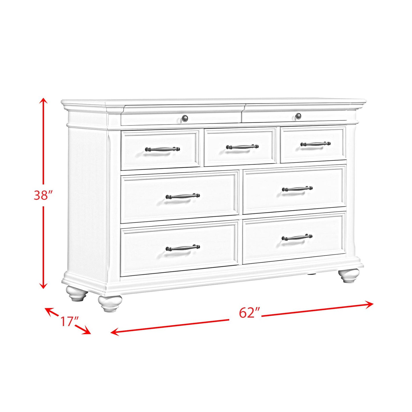 Elements International Slater SR800DR Dresser - Black IMAGE 11