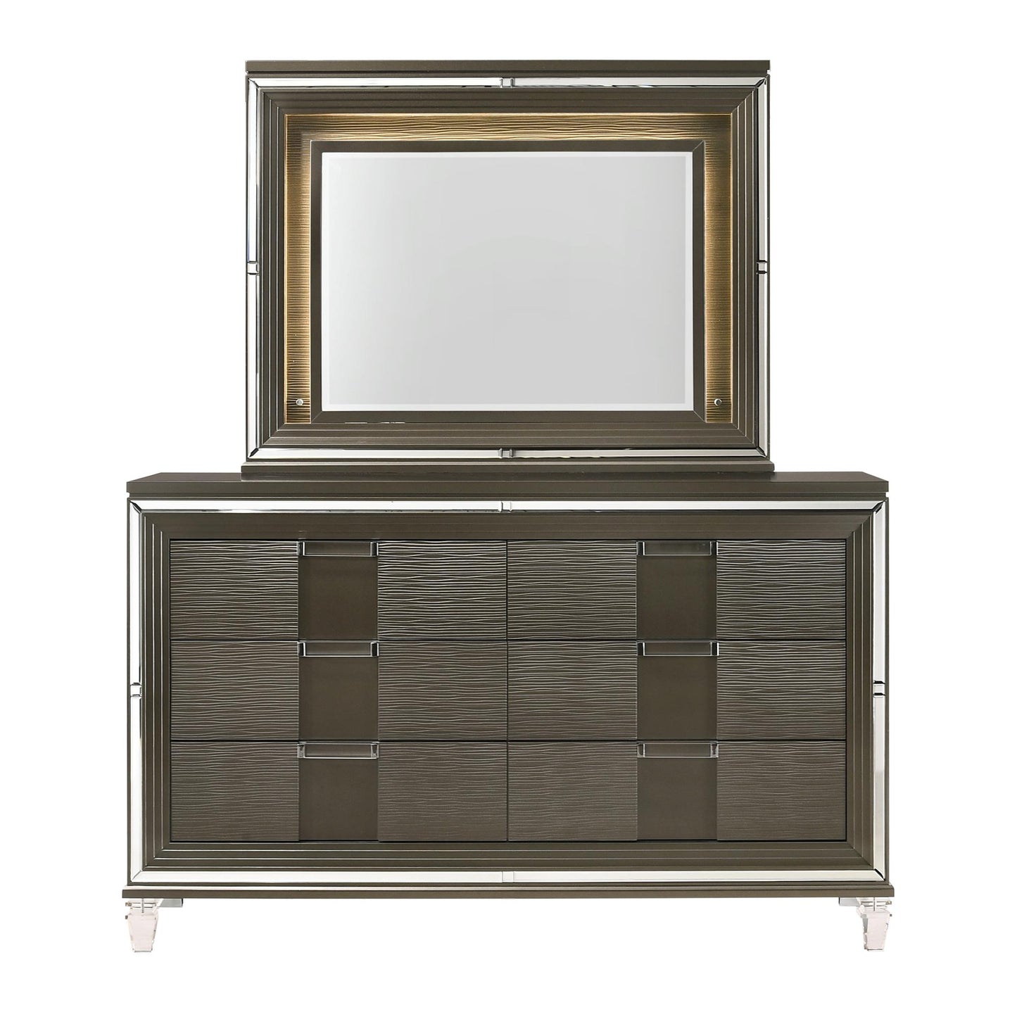 Elements International Twenty Nine TN600DRMR Dresser w/ Mood Lighting Mirror IMAGE 2