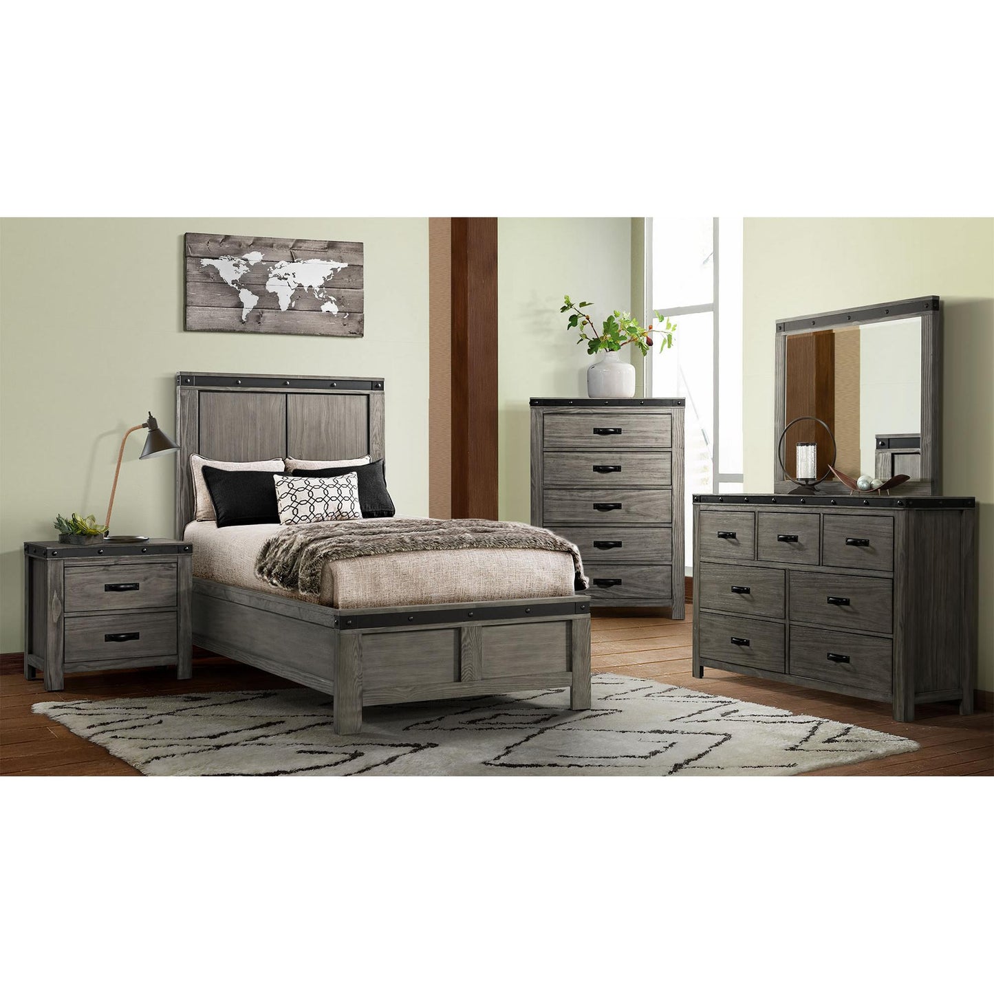 Elements International Wade WE670TB Twin Panel Bed IMAGE 8