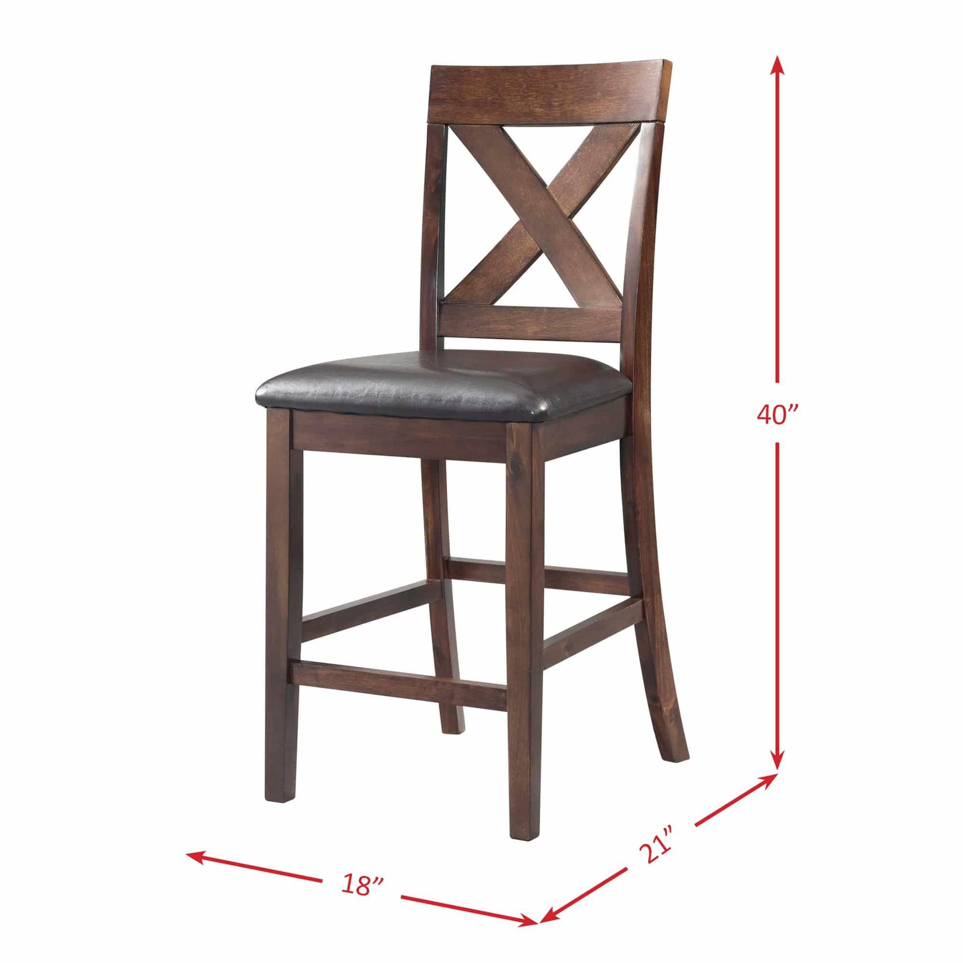 Elements International Alex DAX1007CS 7 pc Counter Height Dining Set IMAGE 12