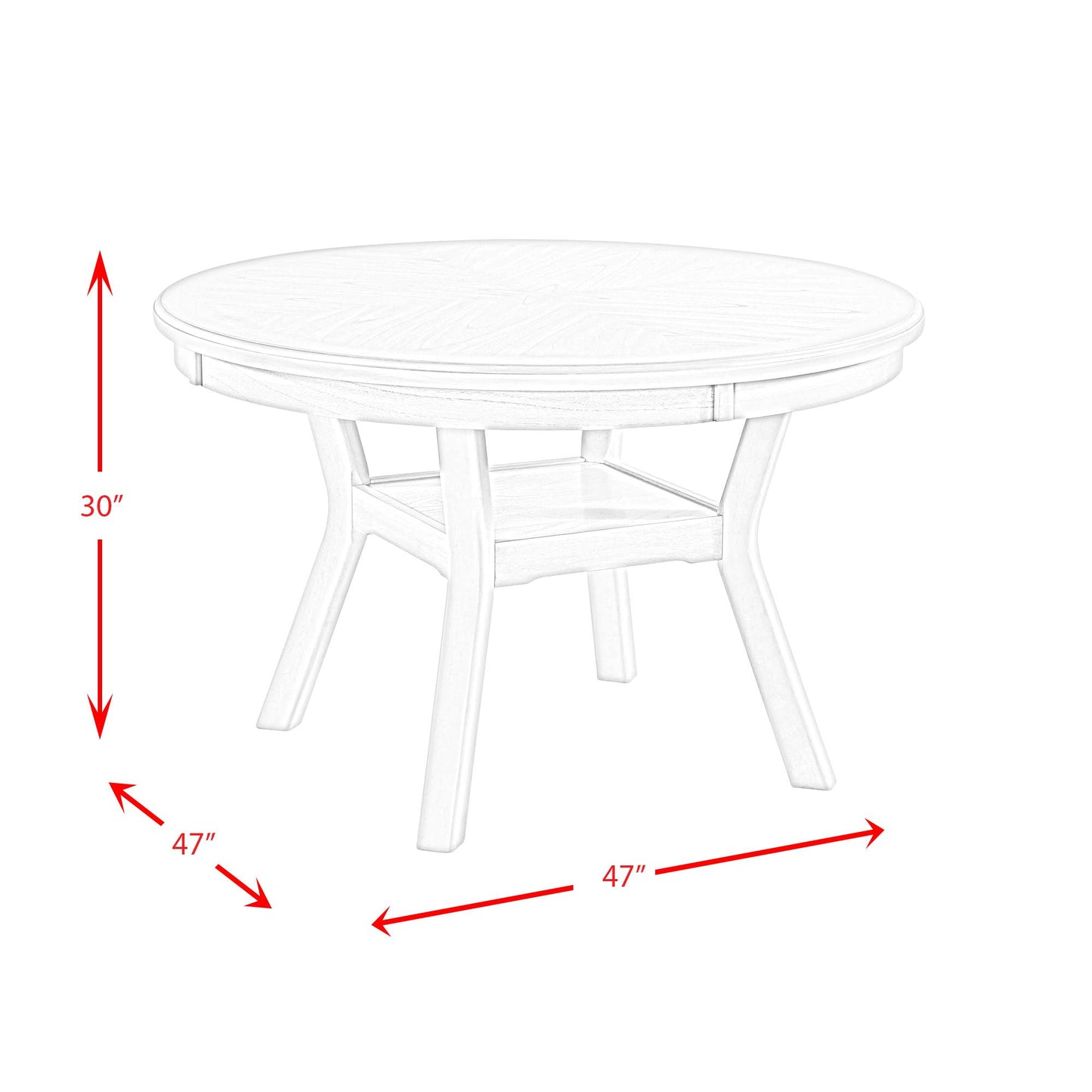 Elements International Amherst DAH700DT Dining Table - Bisque IMAGE 9