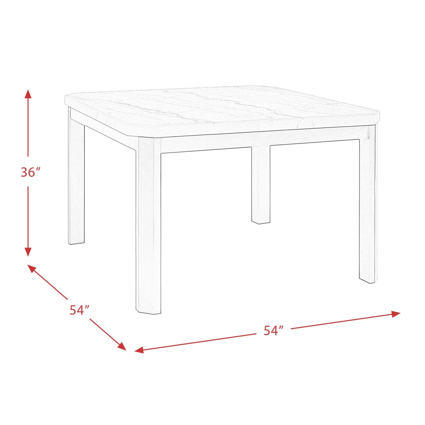 Elements International Francesca CFC700CHTB Counter Height Dining Table IMAGE 10