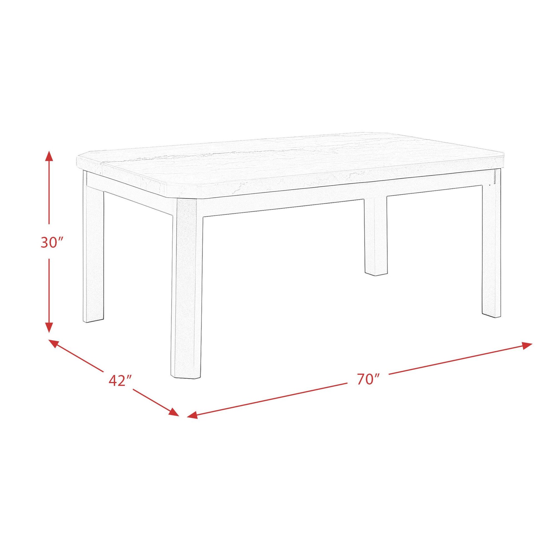 Elements International Francesca CFC700DTB Dining Table IMAGE 10