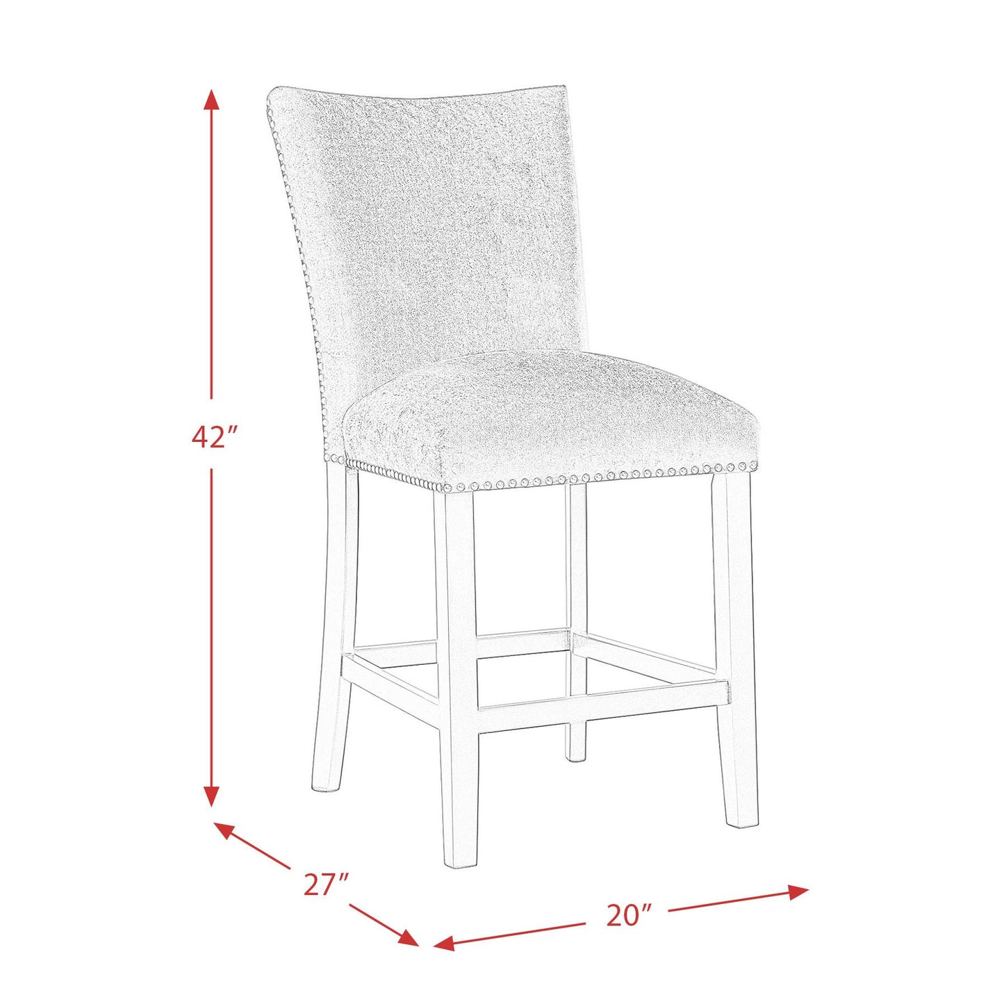Elements International Francesca CFC700CVSC Counter Height Dining Chair IMAGE 13