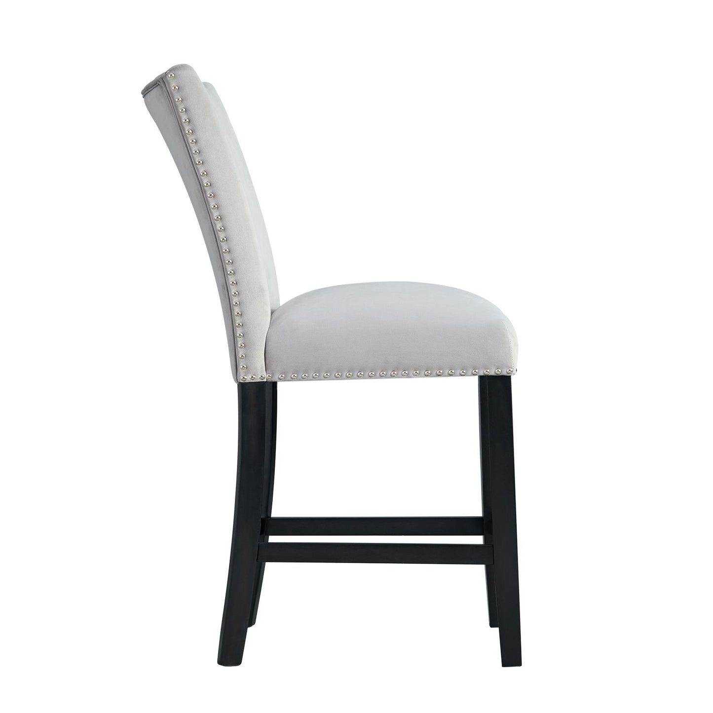 Elements International Francesca CFC300CVSC Counter Height Dining Chair - Gray IMAGE 3