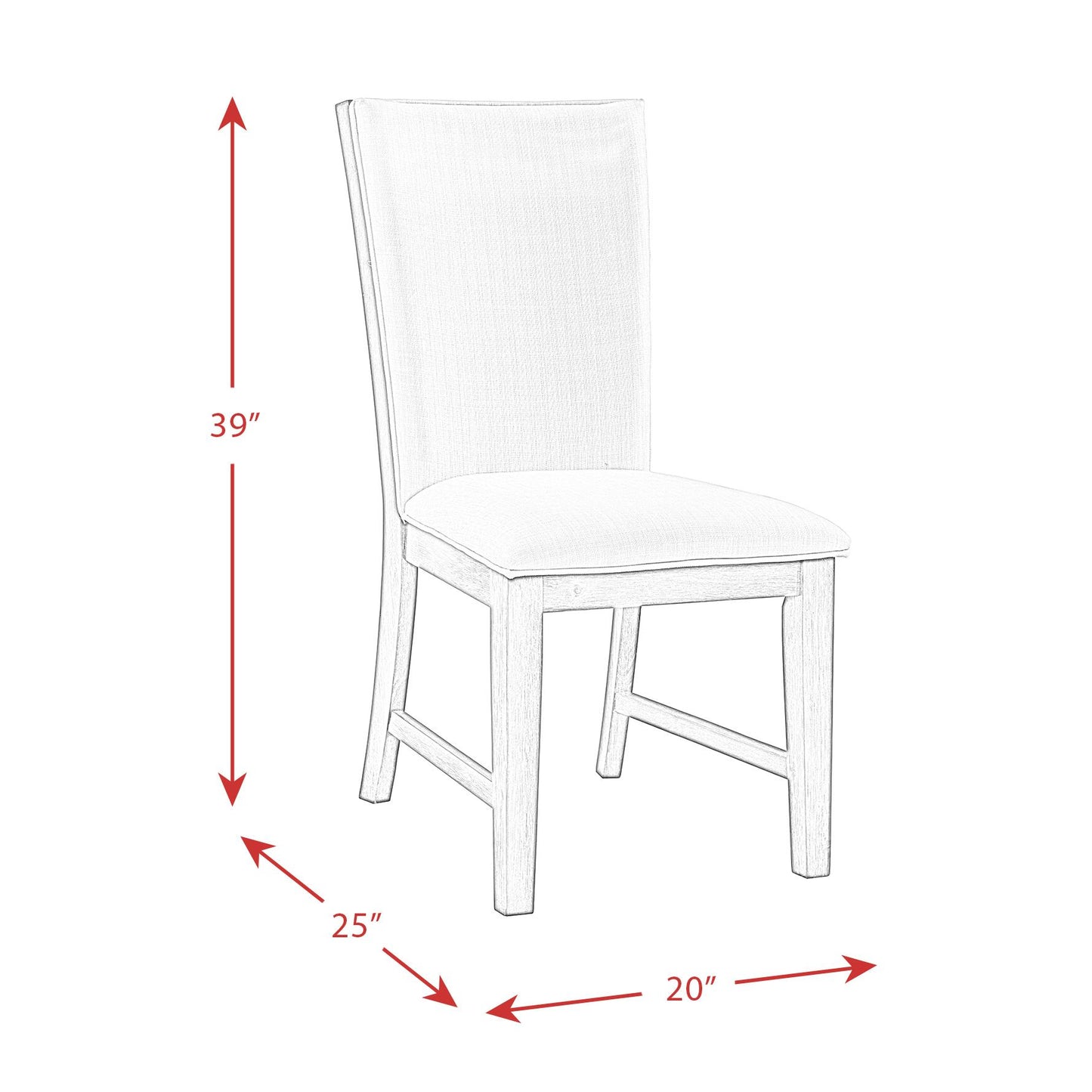 Elements International Grady DGD100FSC Upholstered Side Chair IMAGE 13