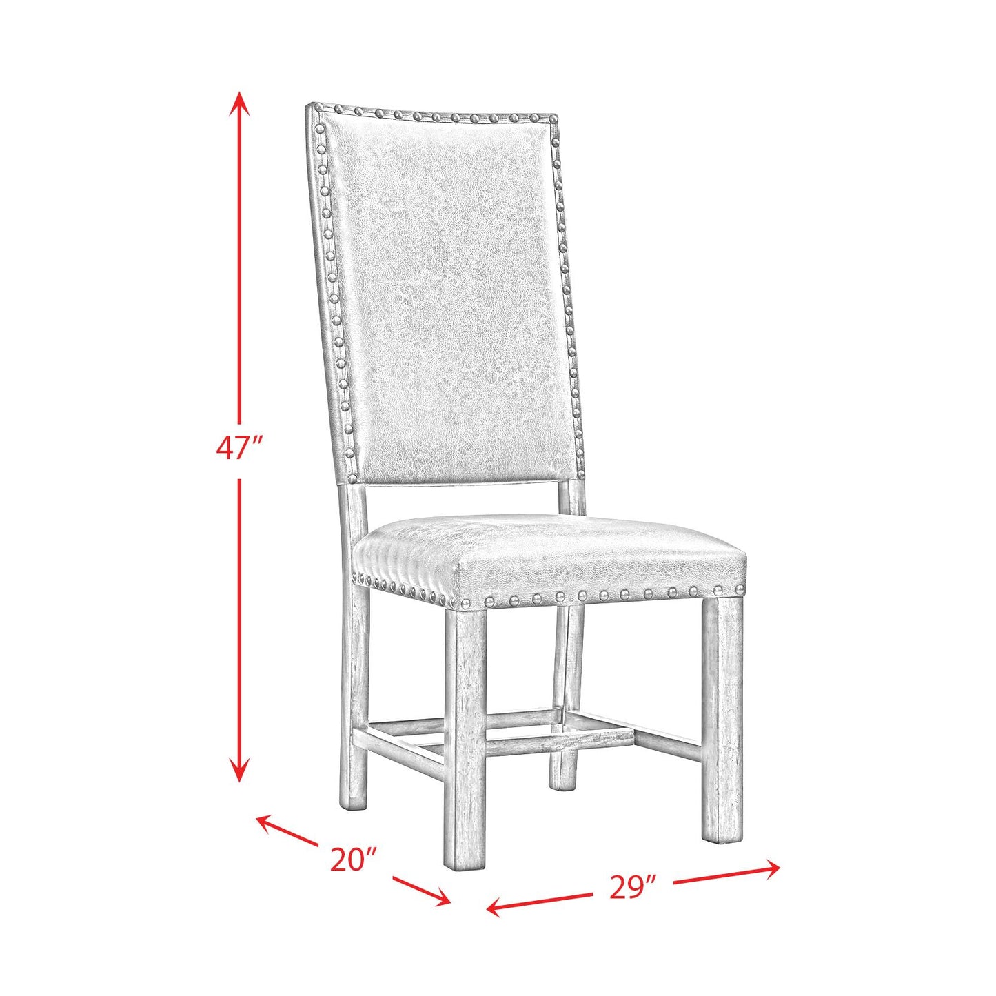 Elements International Gramercy DGC500SLSC Tall Back Side Chair IMAGE 11