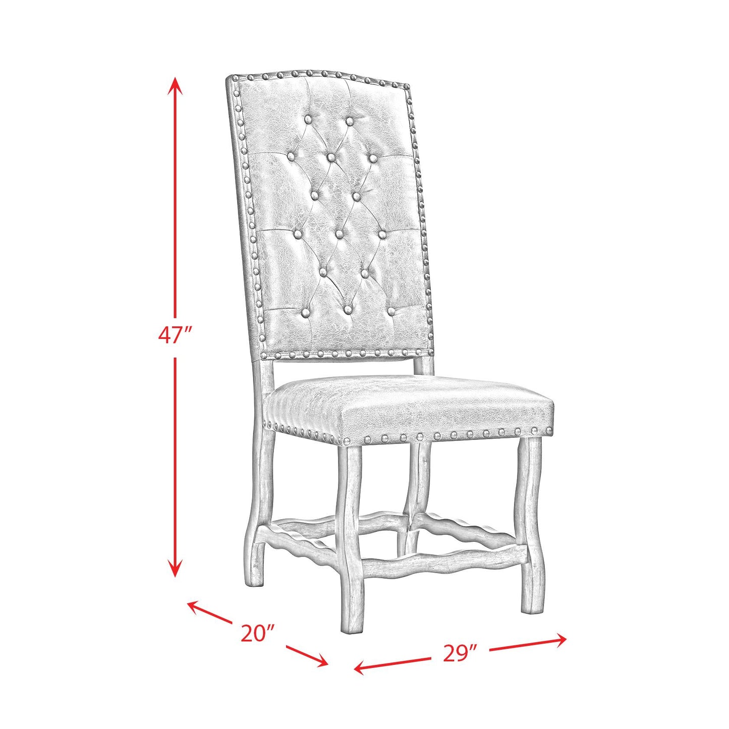 Elements International Gramercy DGC500CLSC Tufted Tall Back Side Chair IMAGE 12