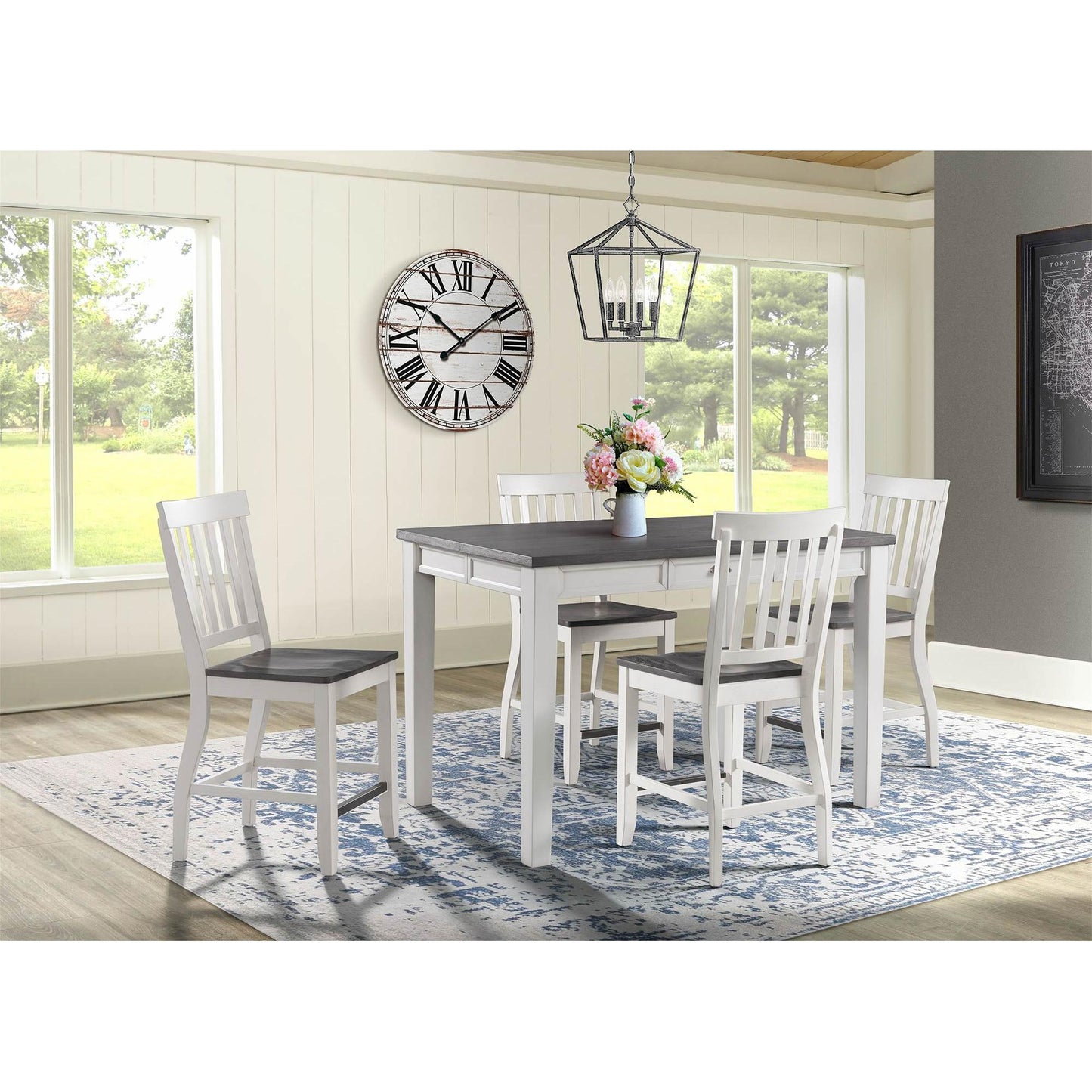 Elements International Kayla DKY350CT Counter Height Dining Table with Storage IMAGE 10