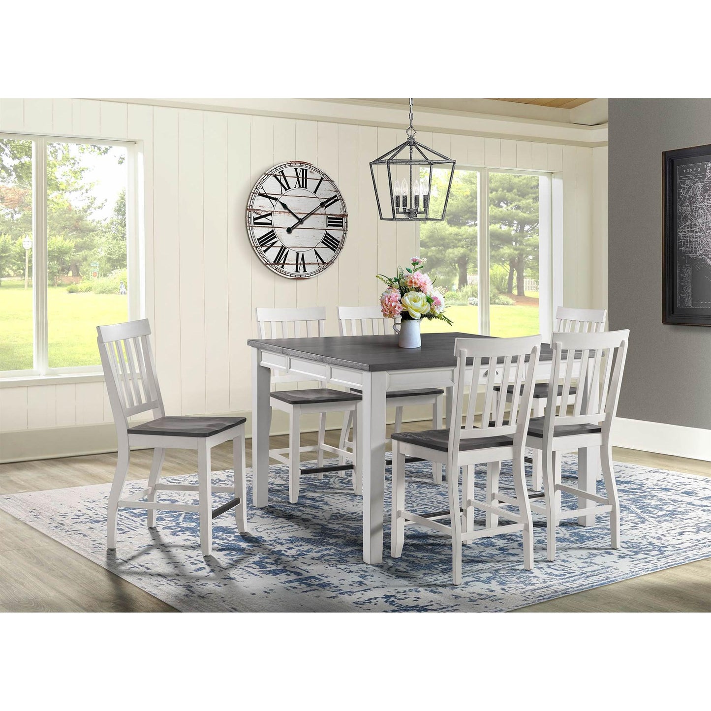 Elements International Kayla DKY350CT Counter Height Dining Table with Storage IMAGE 11