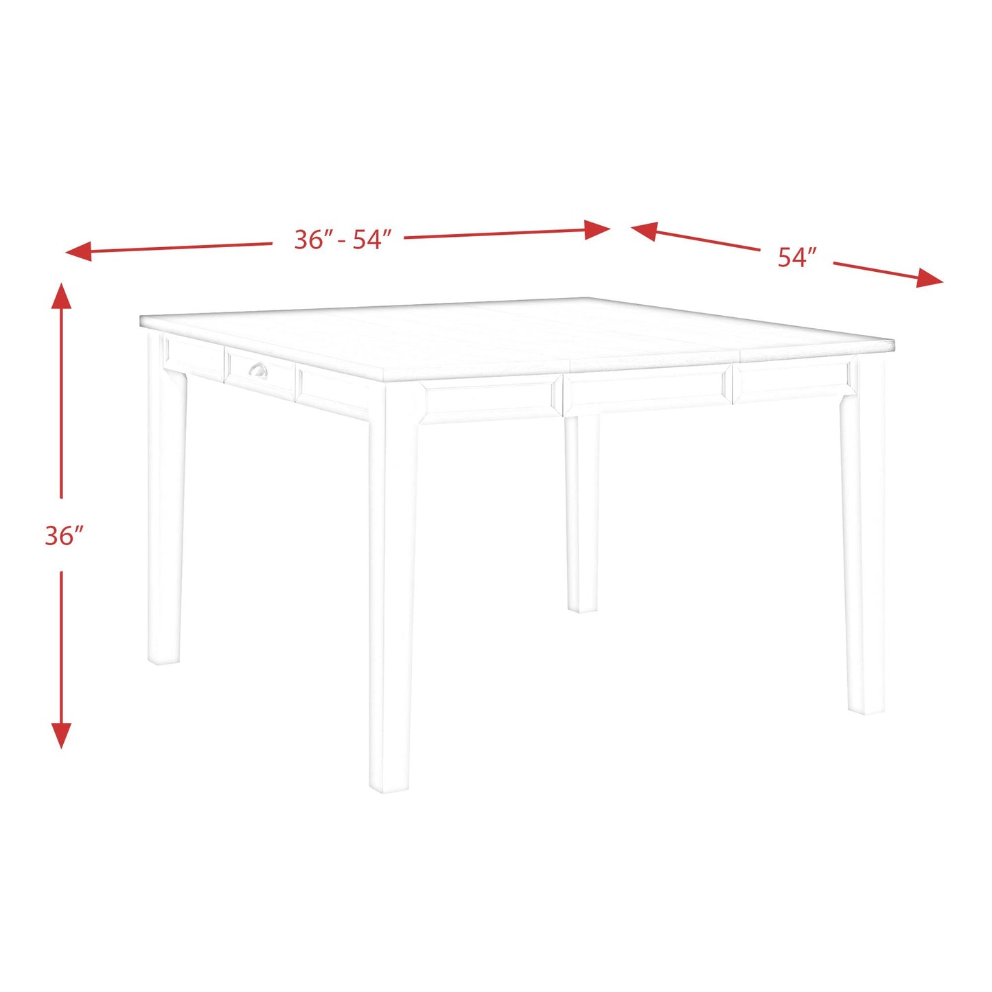 Elements International Kayla DKY350CT Counter Height Dining Table with Storage IMAGE 14