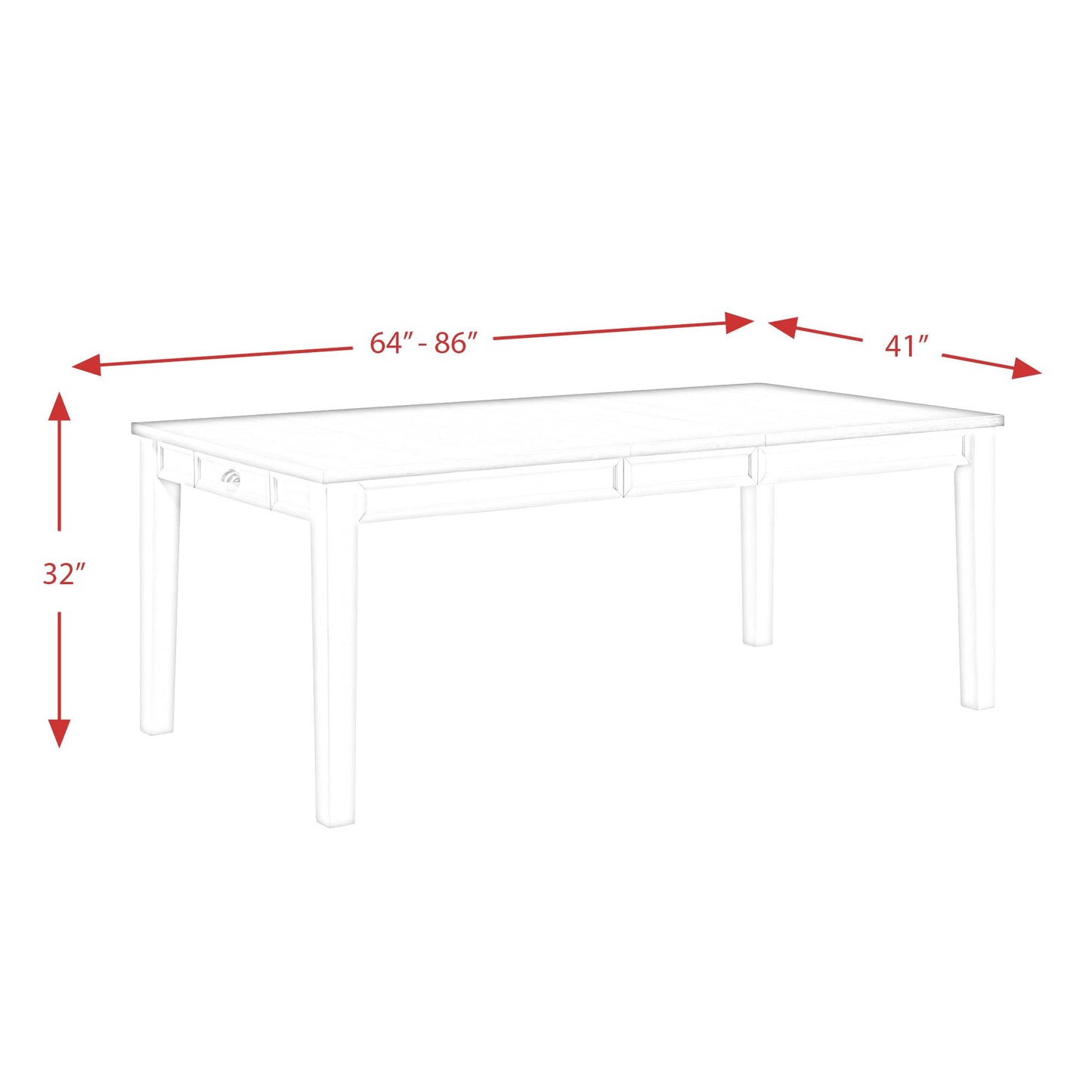 Elements International Kayla DKY300DT Dining Table with Storage IMAGE 13