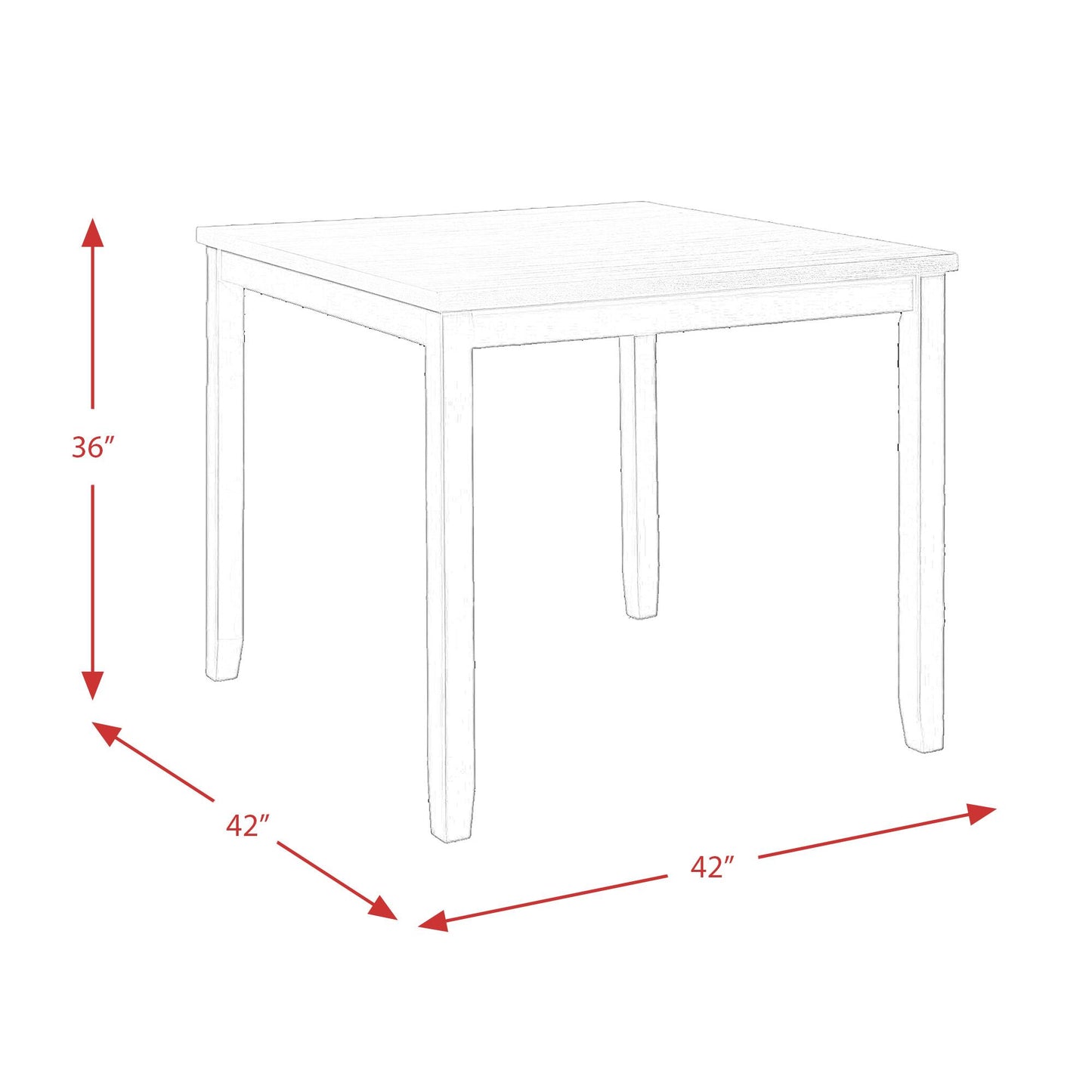 Elements International Martin Gray DMT3005CS 5 pc Counter Height Dinette IMAGE 17