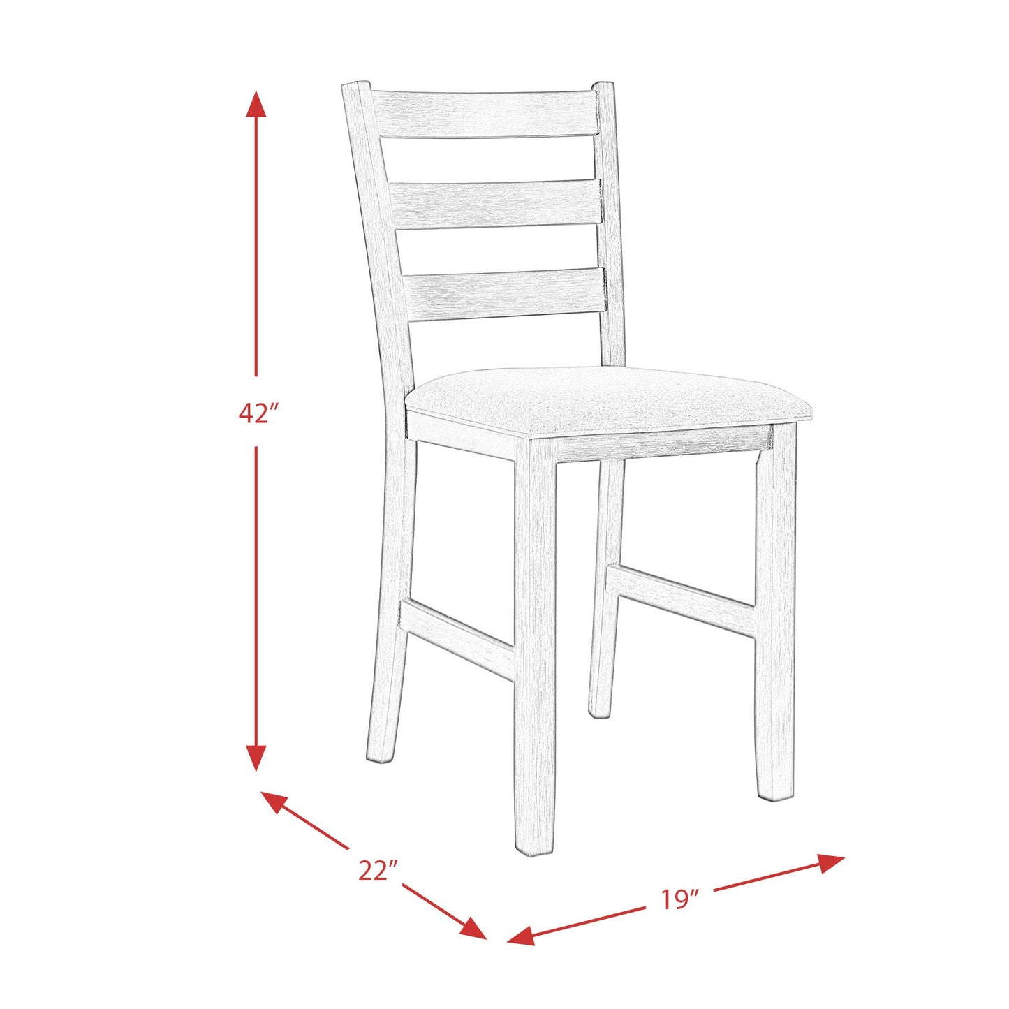 Elements International Martin Gray DMT3005CS 5 pc Counter Height Dinette IMAGE 18